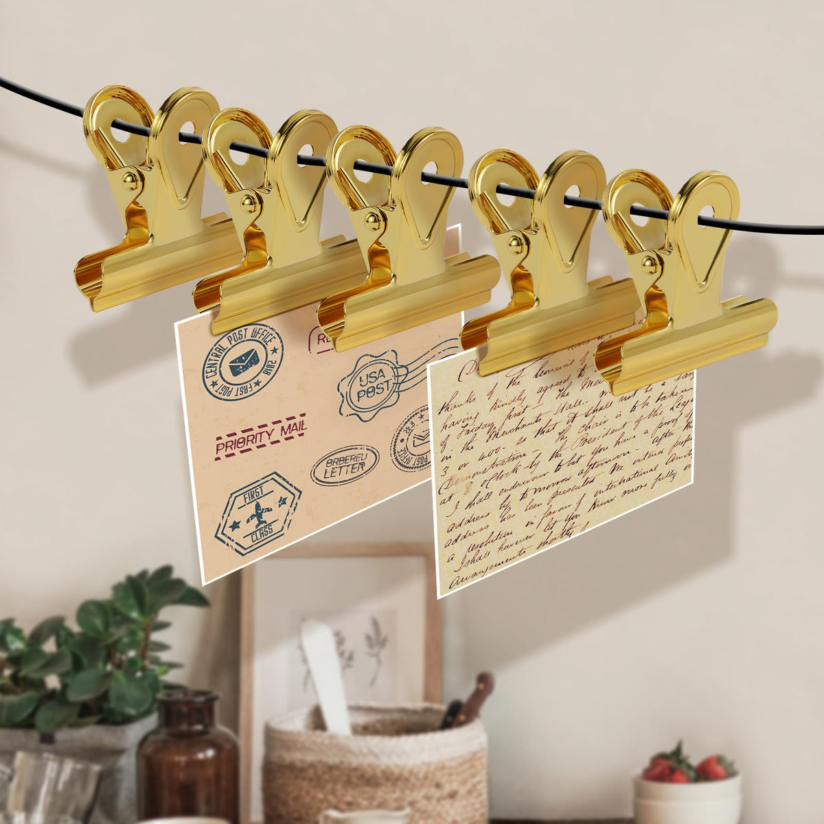 SIAMESE Bulldog Clips, 4 Pcs Binder Clips for Office & Kitchen, Multi-Purpose Binder and Food Bag