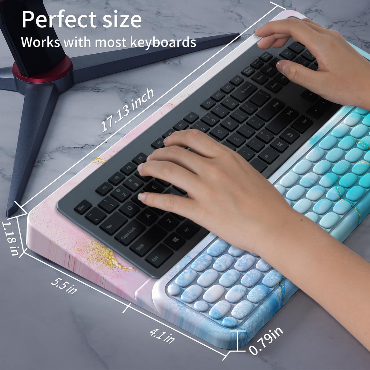 Laokiiy Keyboard Stand for Desktop, Keyboard Wrist Rest, Ergonomic Keyboards Holder for Easy Typing