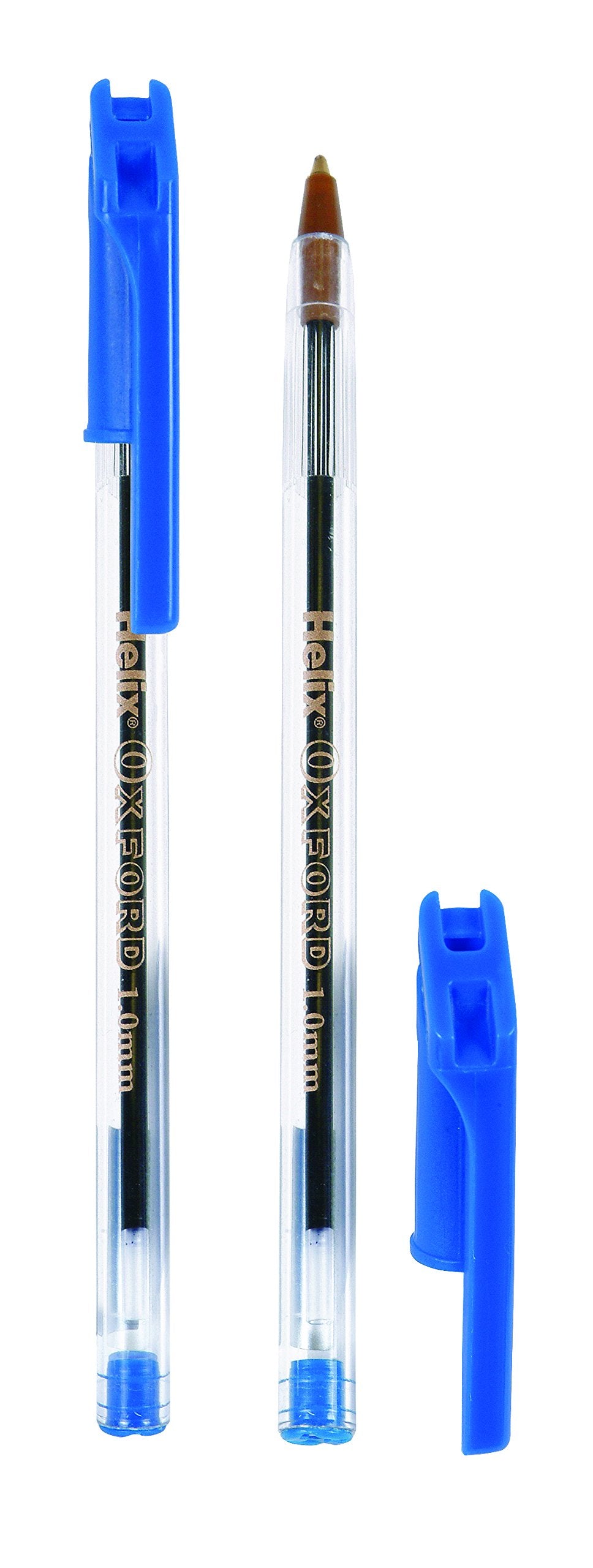 Helix Oxford Ballpoint Pens (Pack of 6 in Assorted Colours)