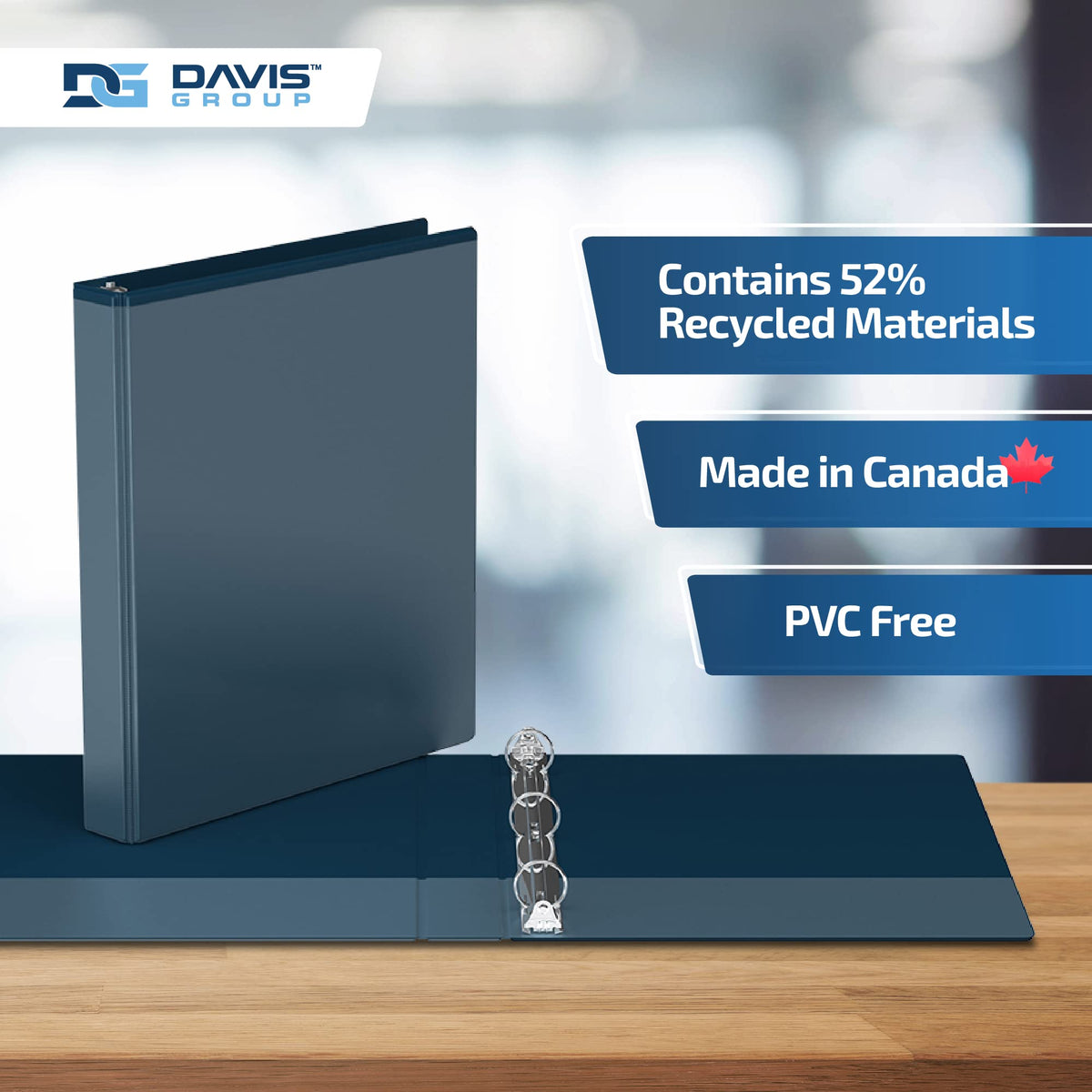 Easyview Premium 3-Ring Binders with Clear-View Covers and Round Rings, Binders for School or