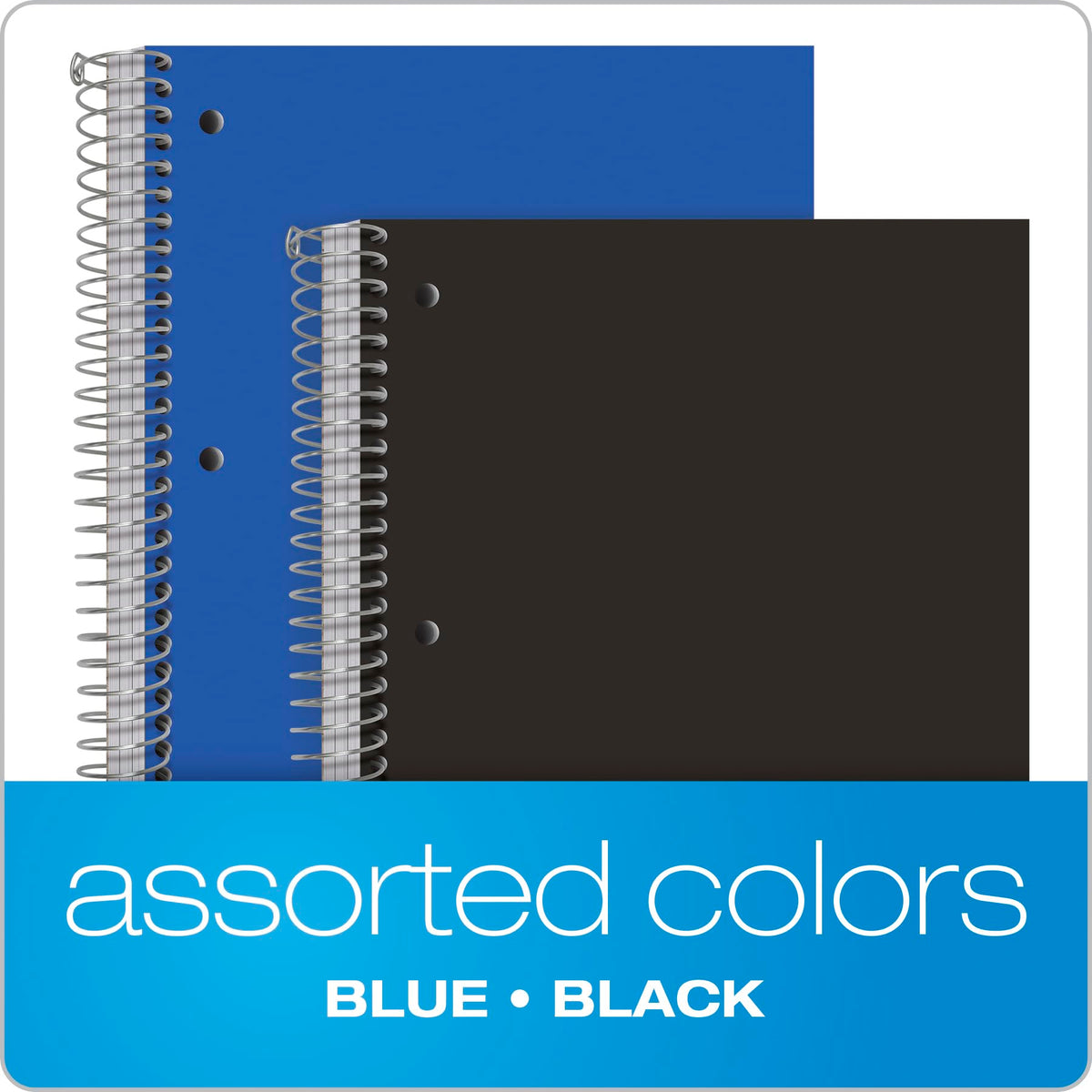 Oxford Spiral Notebooks, 3-Subject, College Ruled Paper, Durable Plastic Cover, 150 Sheets, 3