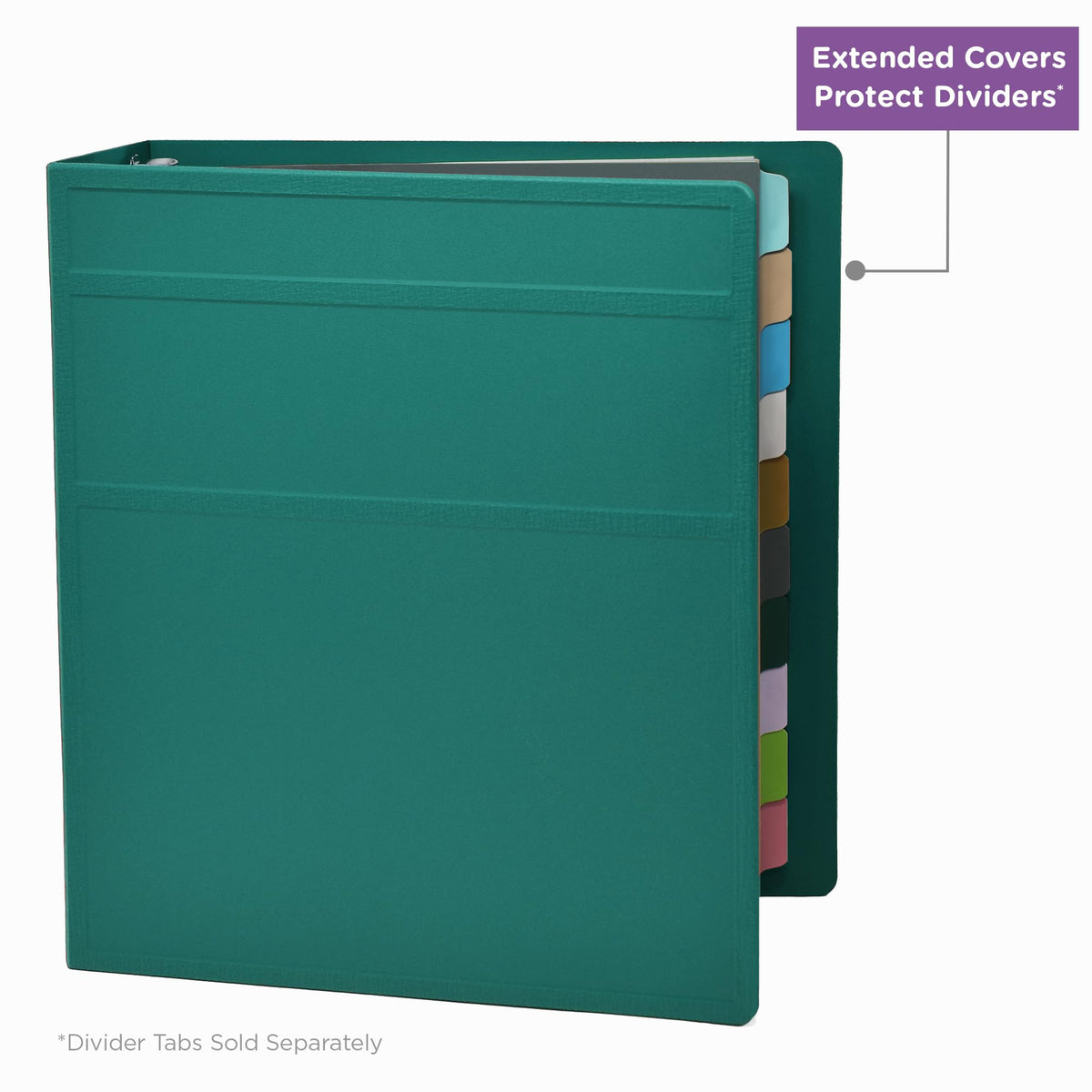 Carstens 2-Inch Heavy Duty 3-Ring Binder - Side Opening, Teal, Durable Plastic, Precision No-Gap