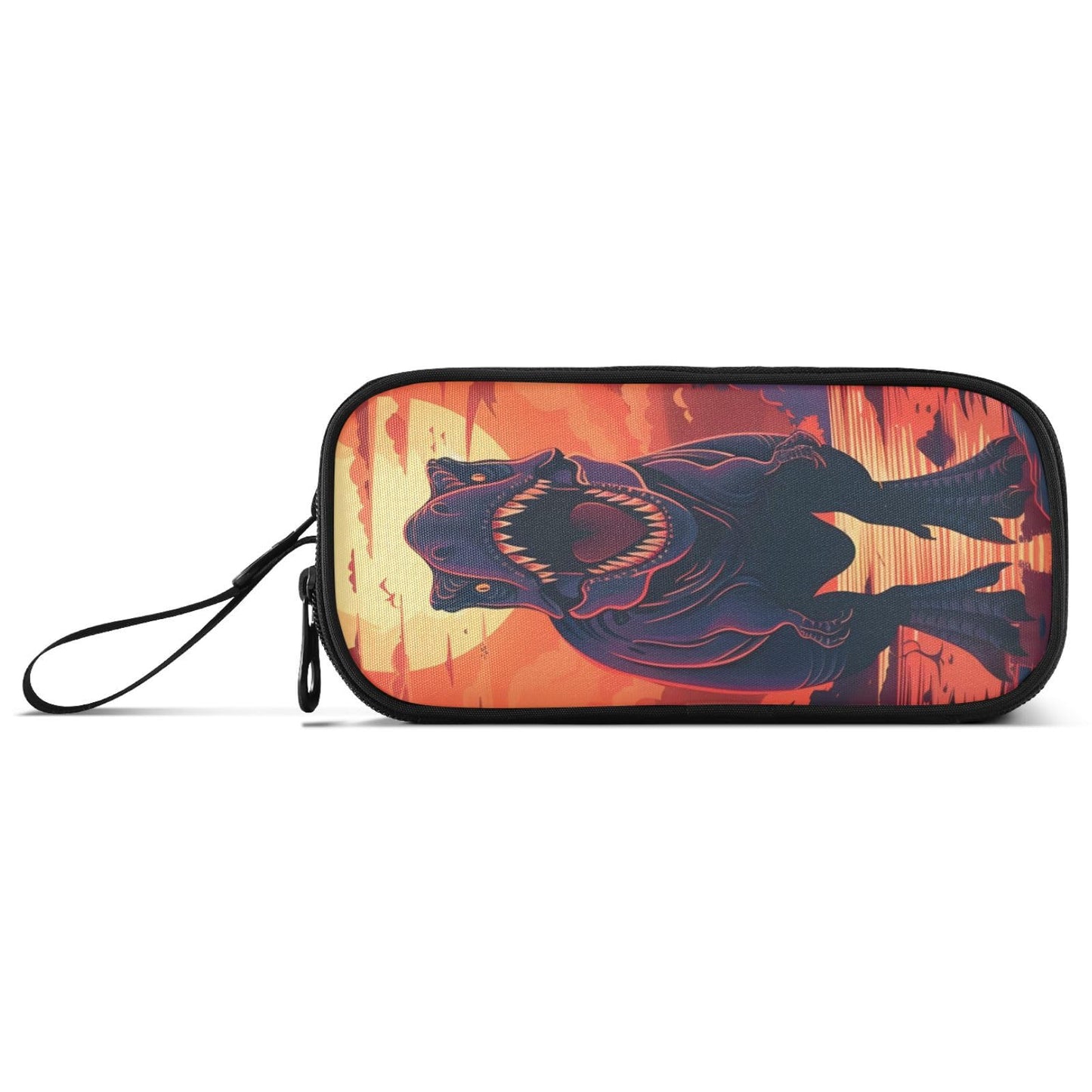 BOENLE Dinosaur Sunset Pencil Case Box Boys Girls Large Pencil Pouch Zipper Compartments Big