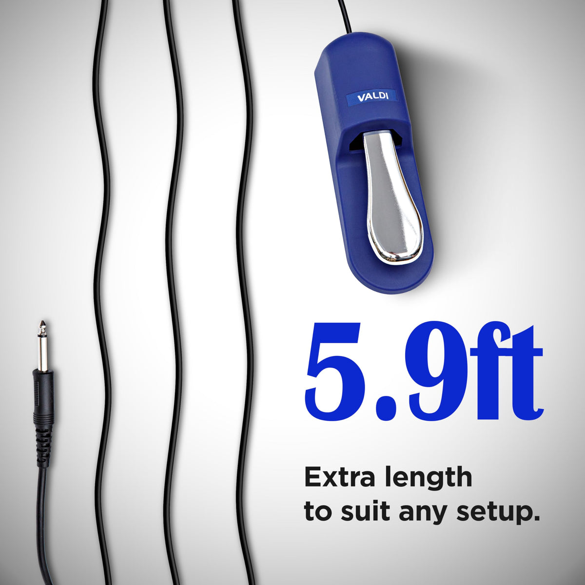 VALDI BP-3 Sustain Pedal - Universal Pedal for Keyboard Piano, Digital Pianos, MIDI Keyboards &