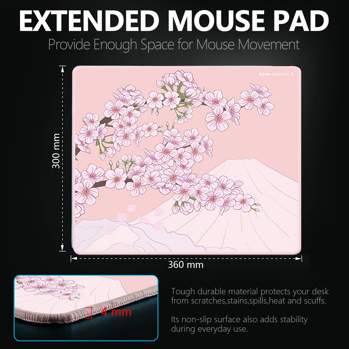 X-Raypad Aqua Control 2 Gaming Mouse Pad, Ultra-High Precision Mouse Pad with Perfect Speed and