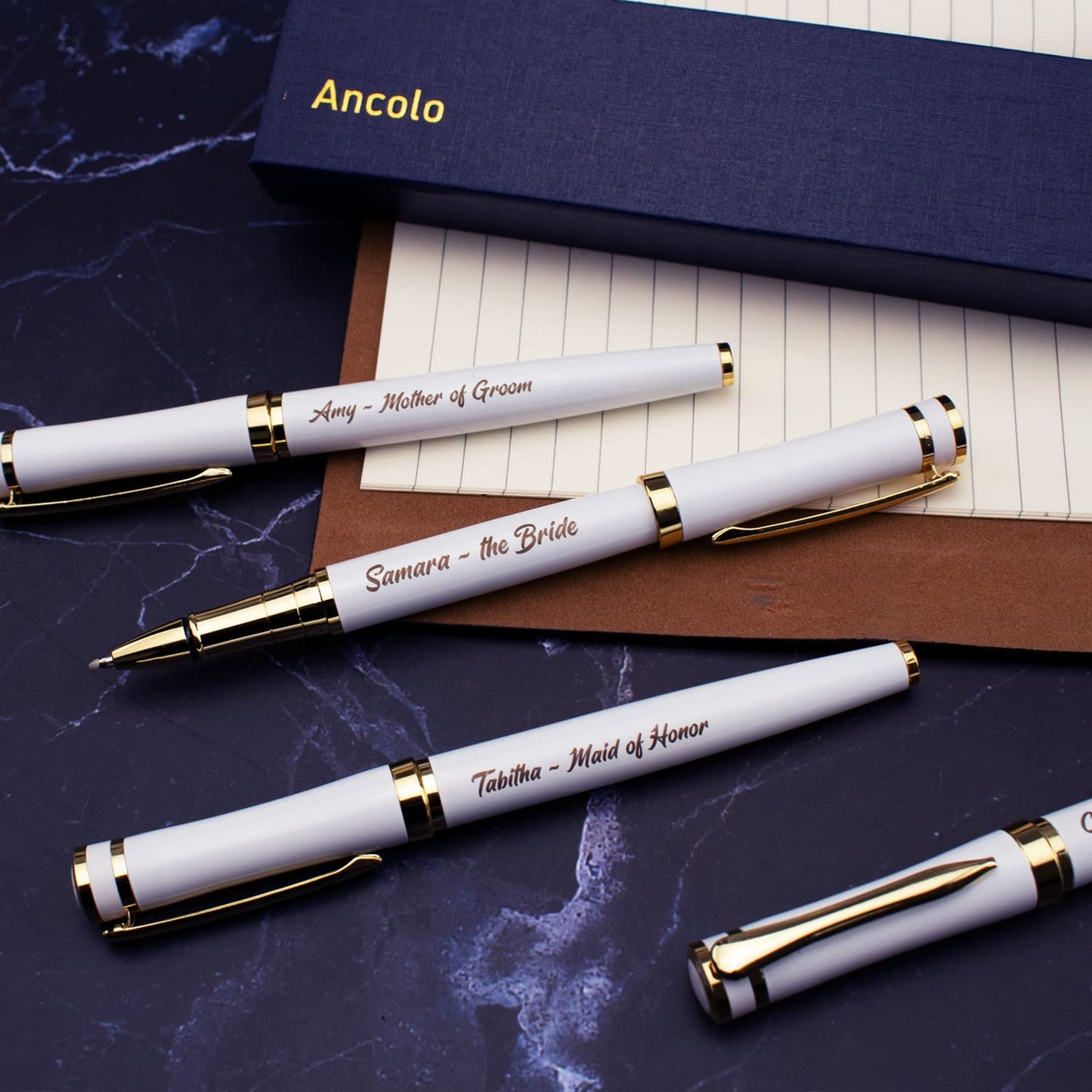 Ancolo Custom Gift Pen Set Rollerball Pen– Luxury Writing Pens For Men Or Women. Nice Pen Gift Set