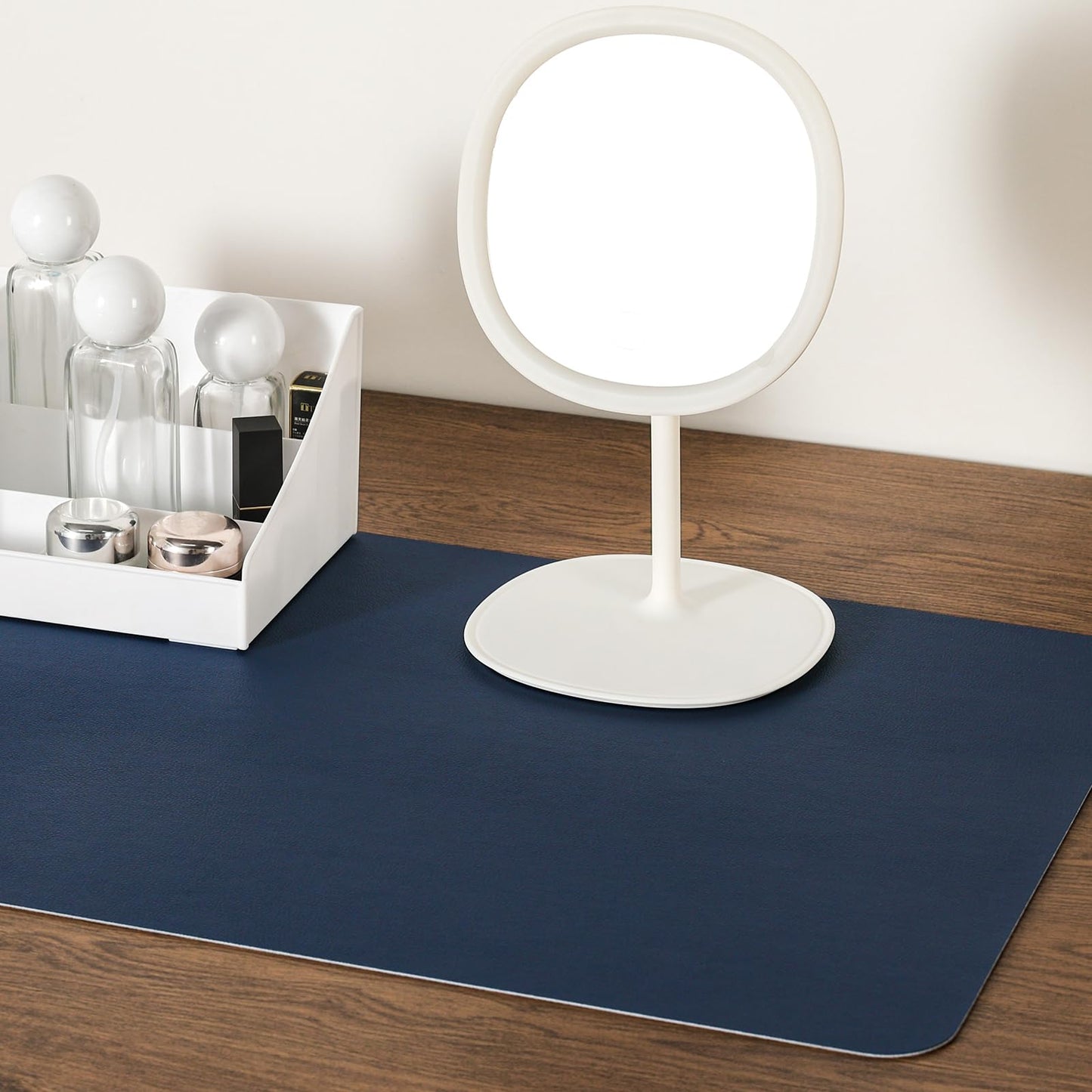 Jumdast Dual Sided Desk Pad Faux Leather Desk Mat Large Mouse Pad