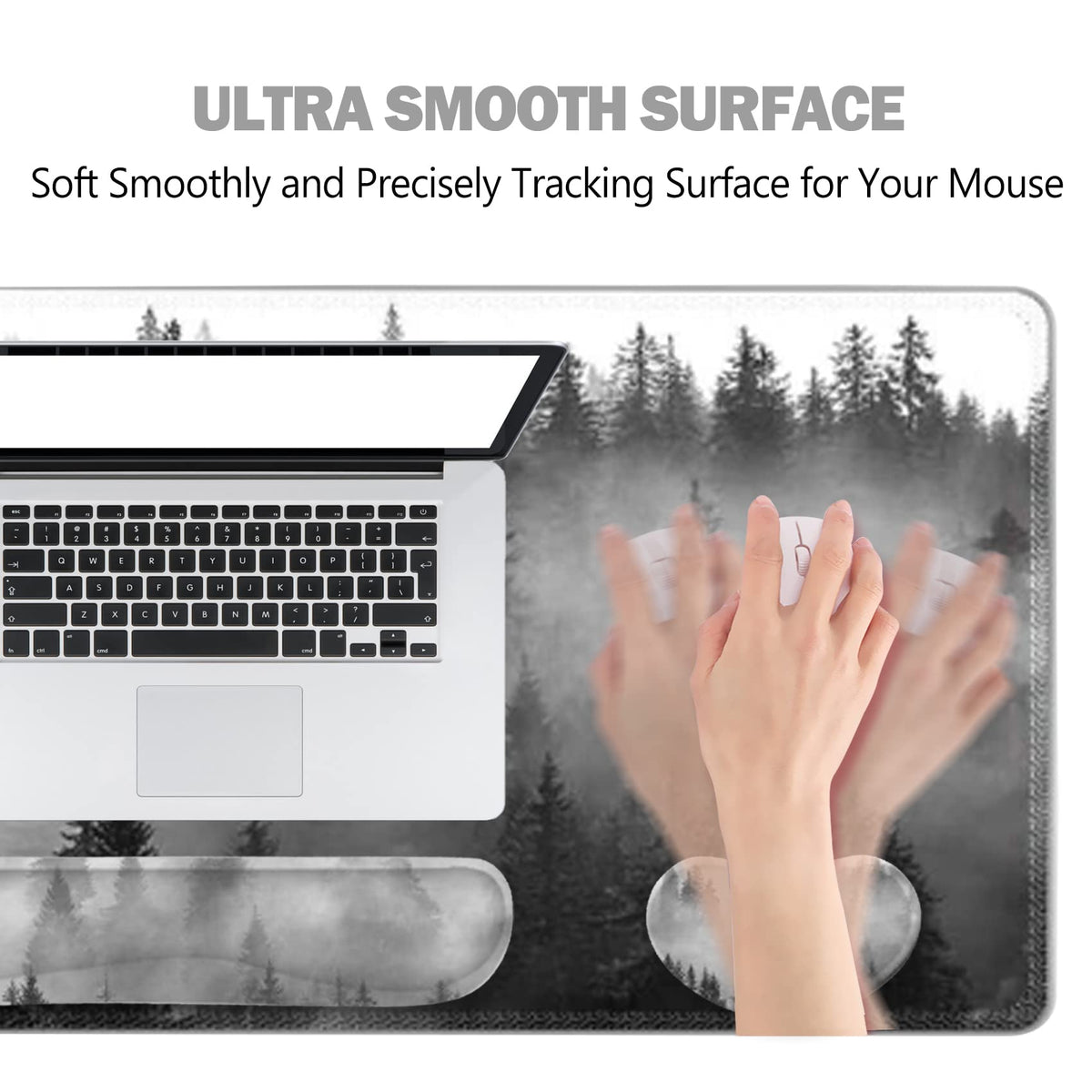 ToLuLu Extended Gaming Mouse Pad, Ergonomic Keyboard Mouse Wrist Rest Set