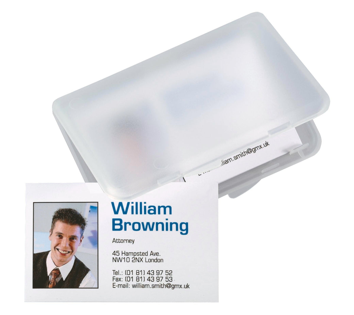 Sigel VA140 Business Card Case, transparent, matt