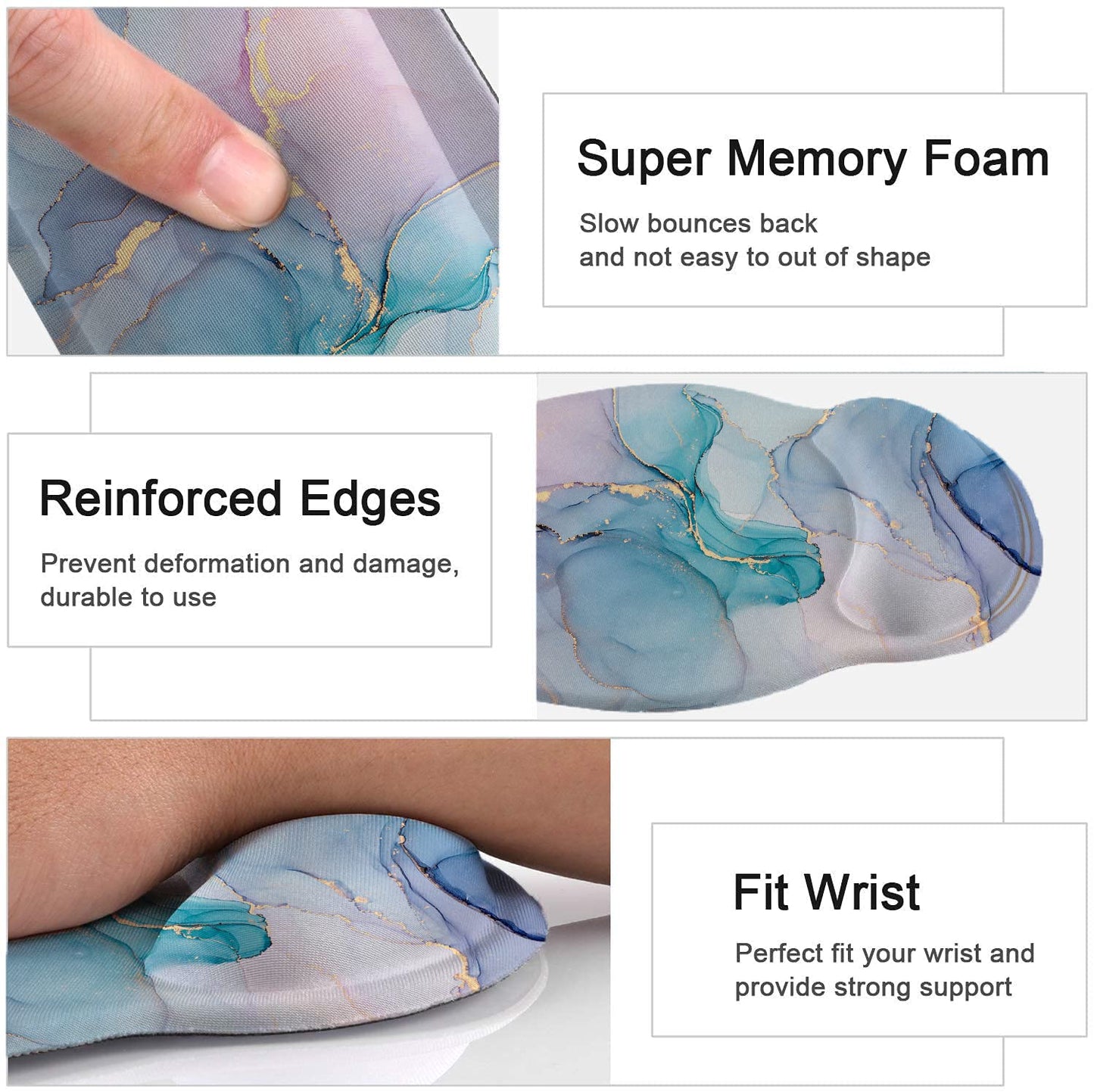Large Desk Mat, Mouse Pad with Wrist Support, Keyboard Wrist Rest Set