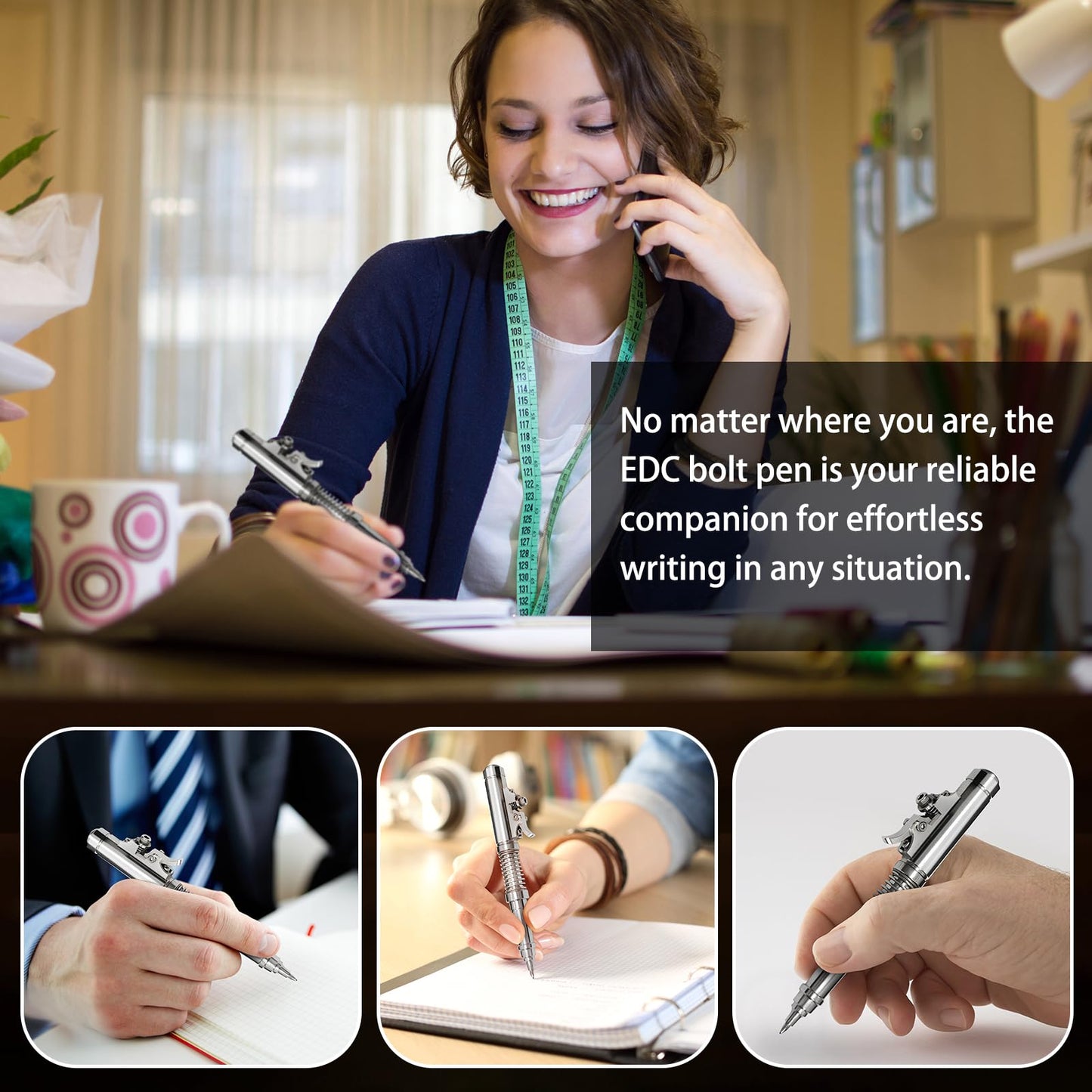 Dr.Metalleung Heavy-Duty EDC Ballpoint Pen - Stainless Steel, Refillable, Push Cap Mechanism