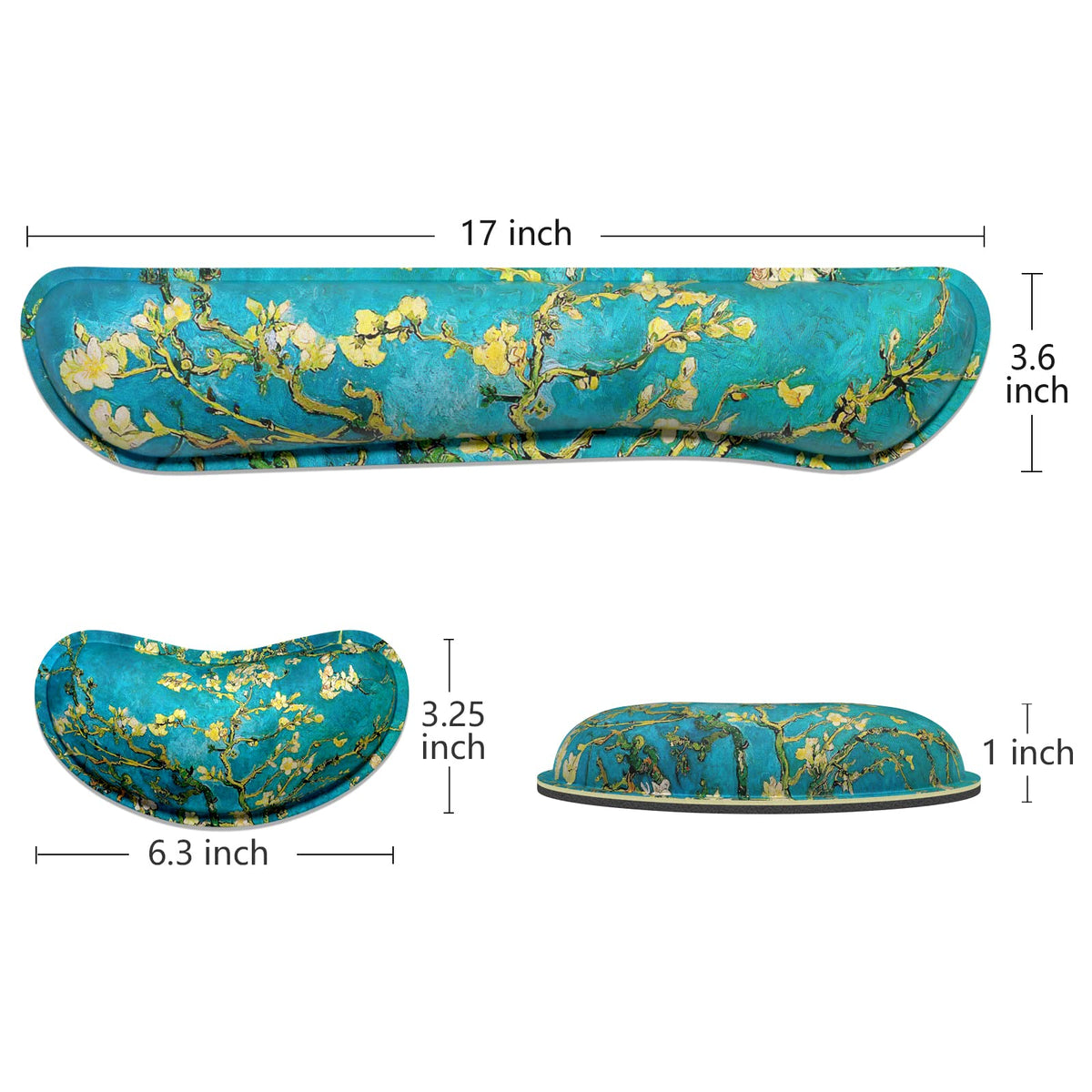 Dapesuom Enlarge Keyboard Wrist Rest, Memory Foam Wrist Cushion for Desk Mats Support, Cute Pain