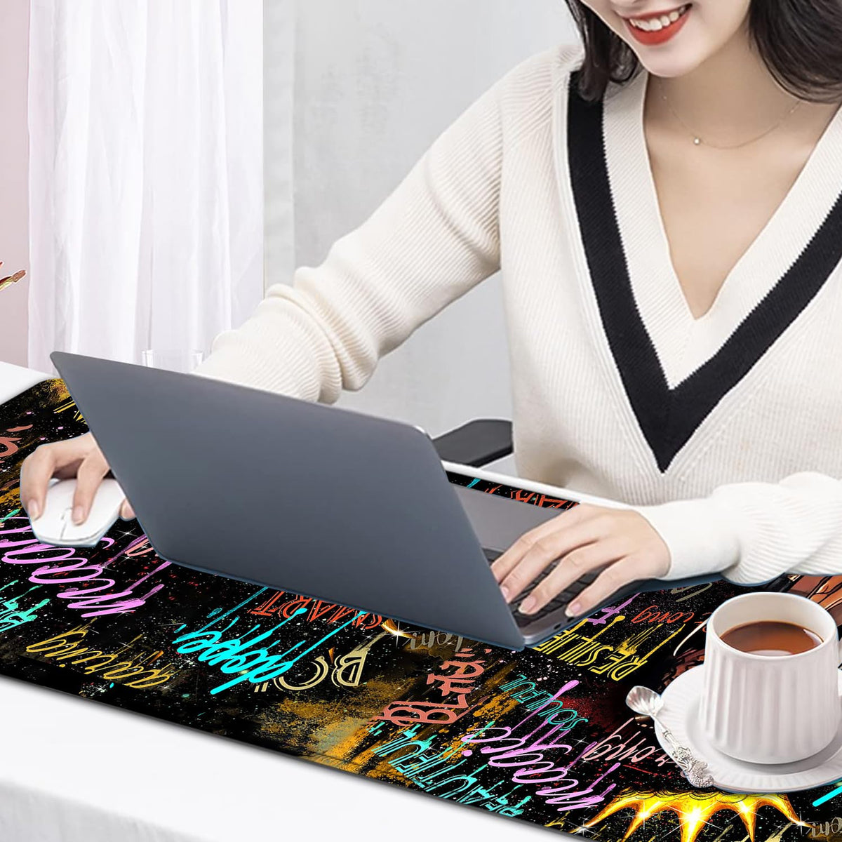 Large Mouse Pad, 31.5 x 11.8in Extended Gaming Mouse Pad with Stitched Edges,XXL Mousepad Protector
