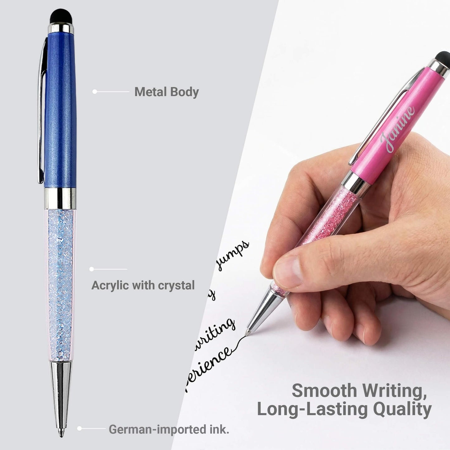 Yastar Custom Pens Bulk for Business,Graduation,Anniversaries-Crystal Pens
