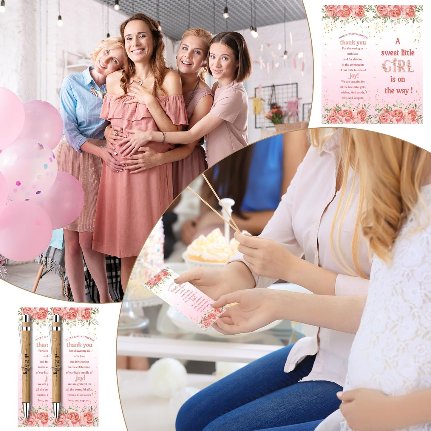 Toerifer 30 Pcs Floral Baby Shower Gifts, Gender Reveal Favors for 30 Guest, Baby Shower Sets