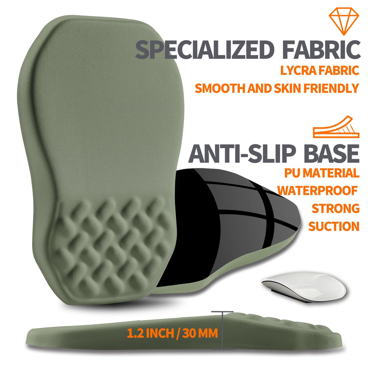 Armanza Ergonomic Slope Mouse Pad Wrist Support, Wrist Rest Mousepad for Carpal Tunnel Pain Relief
