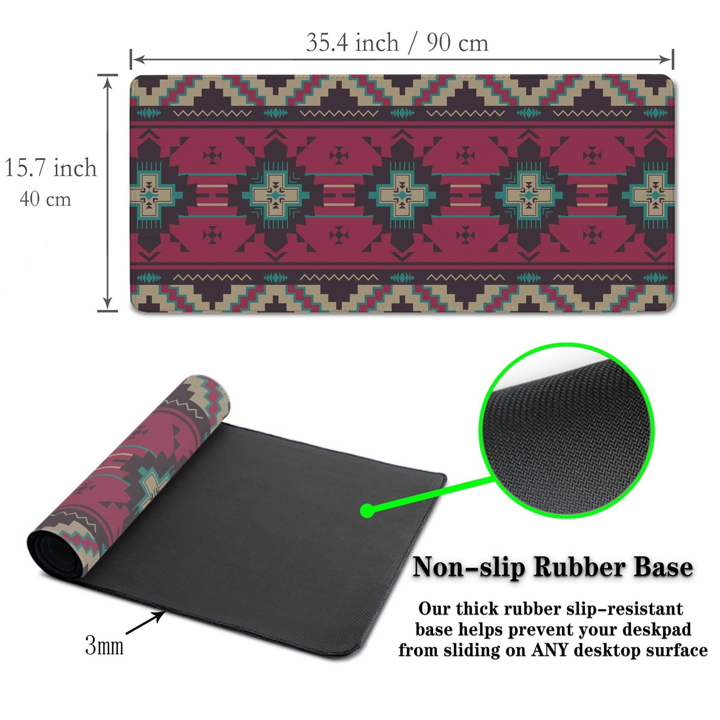 Samgula Computer Desk Mat Pink Mouse Pad, Gaming Mousepad Big Game Mat, Desktop Pad Waterproof
