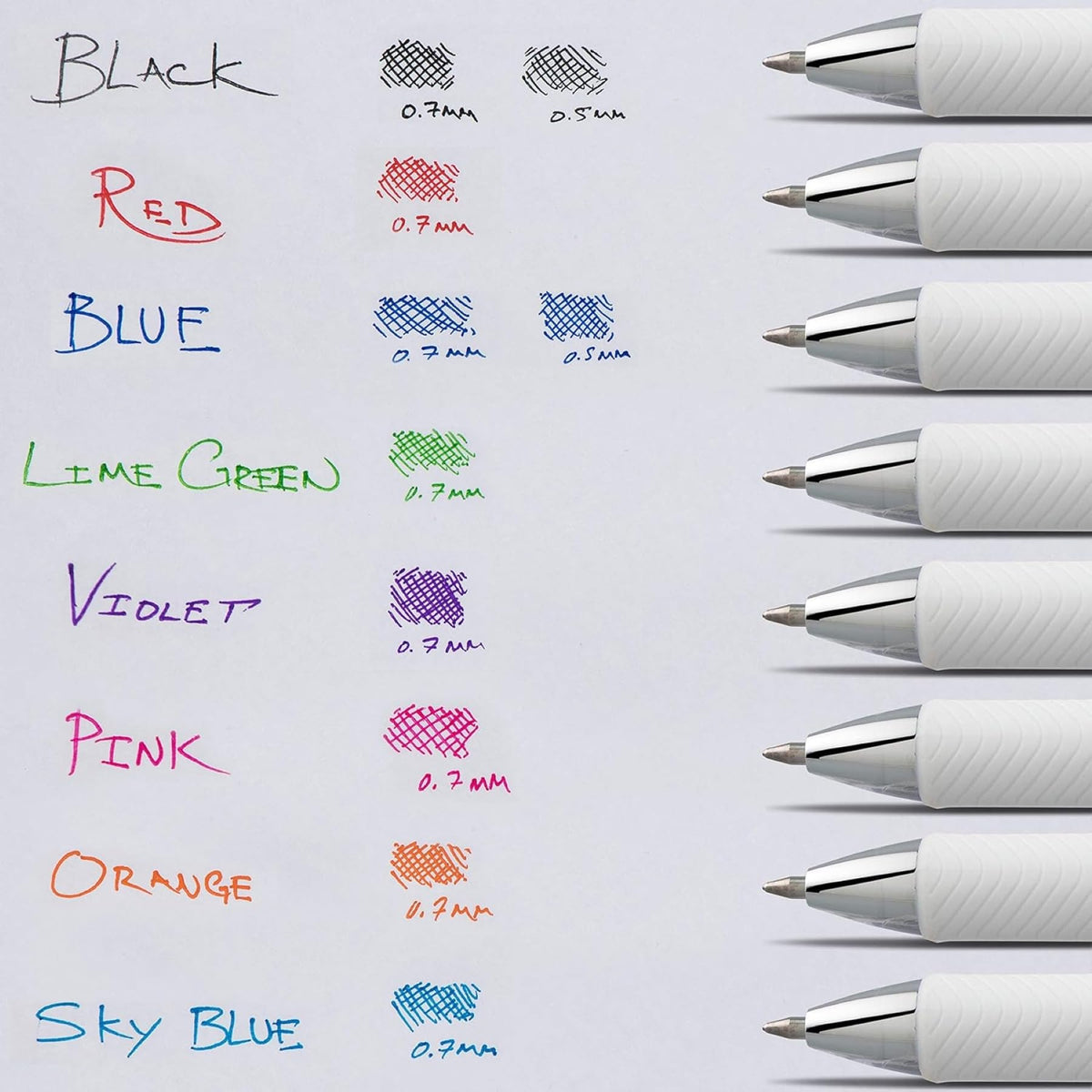Pentel Energel Pearl Liquid Gel Ink Pens 0.5 mm Needle Tip - Fine Point Energel 0.5 mm pens - Pack