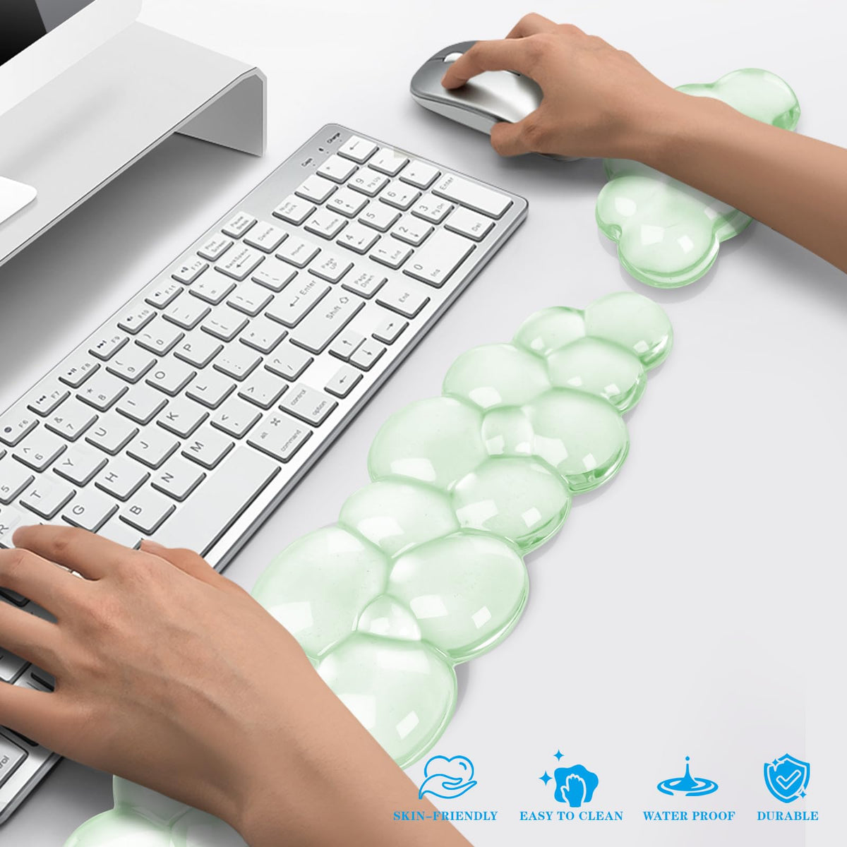 Gel Cloud Keyboard and Mouse Wrist Rest, Cute Wrist Support and Arm Support Keyboard Rest for