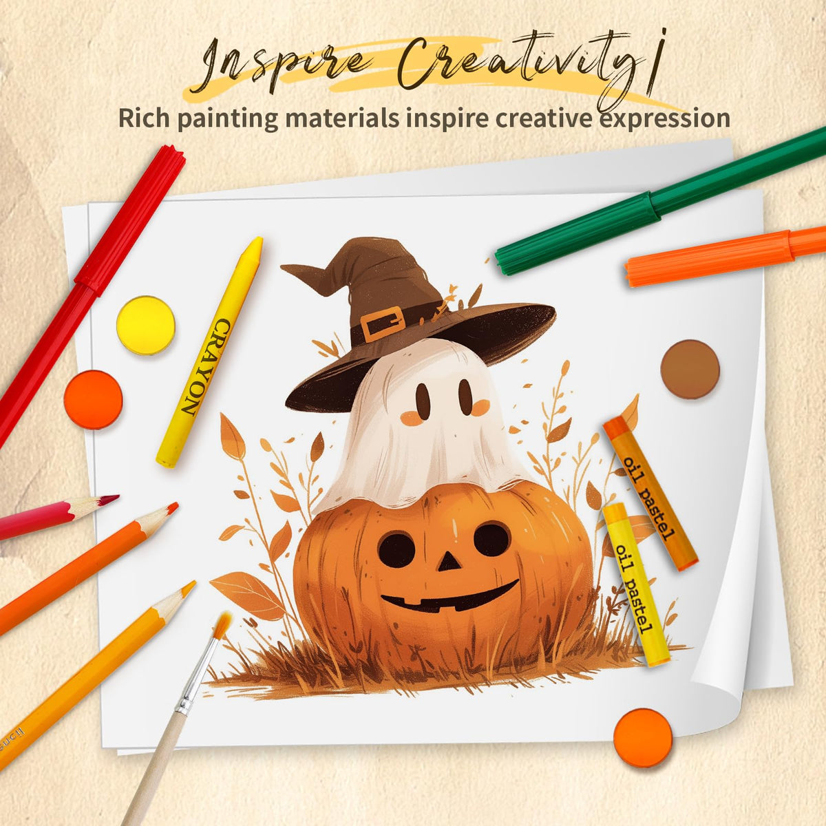 Okiki 184Pcs Silver Kids Drawing Kit, Art Set with Sketch Paper Beginners
