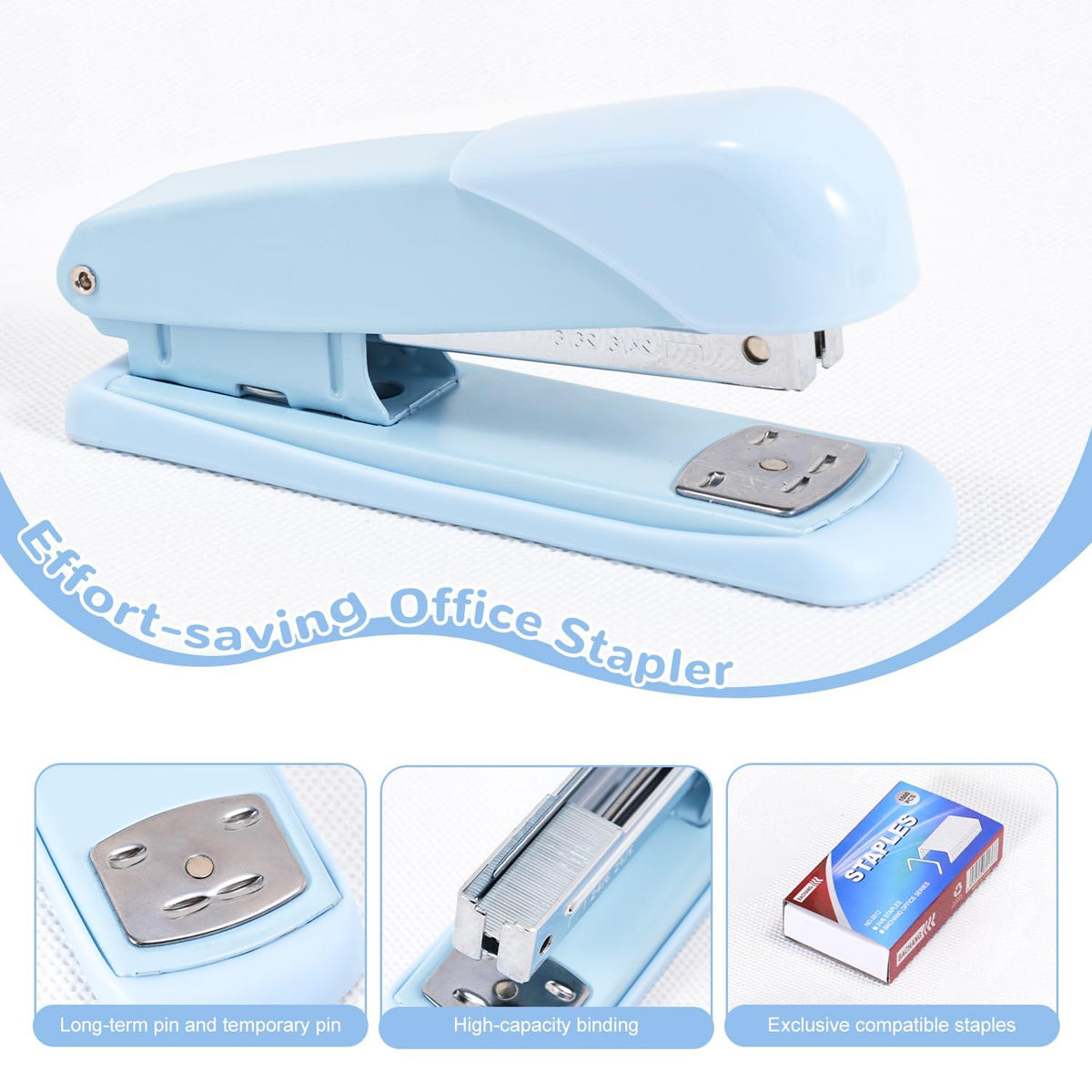 Gawsey Blue Desk Organizers and Accessories with Desk Organizer 360° Rotating Pen Holder and Office