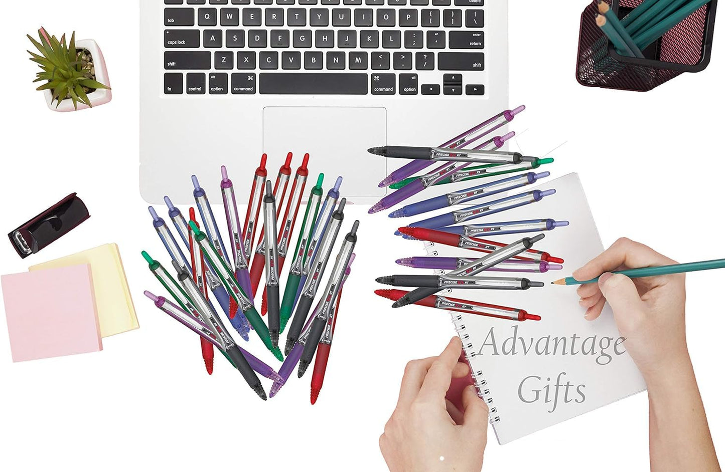 Advantage Gifts Precise V7 RT Retractable Rolling Ball Pens, Fine Point (.7mm), Assorted Colors