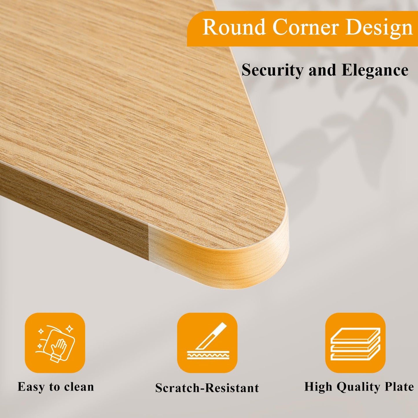 TEAMIX 26 inch Corner Monitor Stand Riser with Keyboard Storage, Maple