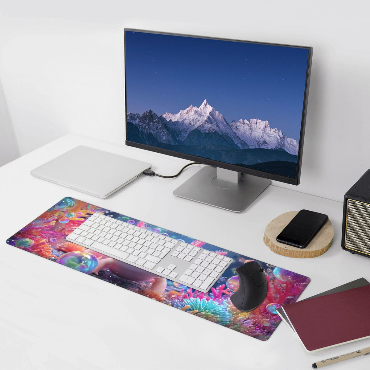 Axolotl Mouse Pad Extended Large Gaming Mouse Pad XL Stitched Edges for Gamer Home Office 31.5 X