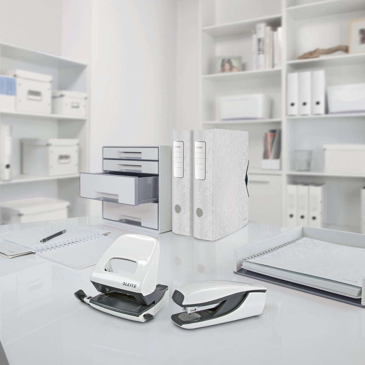 Leitz A4 Letter Tray, White/Grey, WOW Range, 53611001