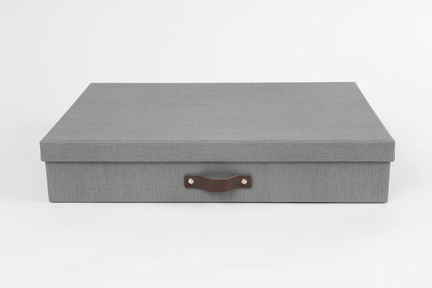 Bigso Sverker Canvas Fiberboard Legal and Art Storage Box | Scrapbook Storage Box for Loose Papers