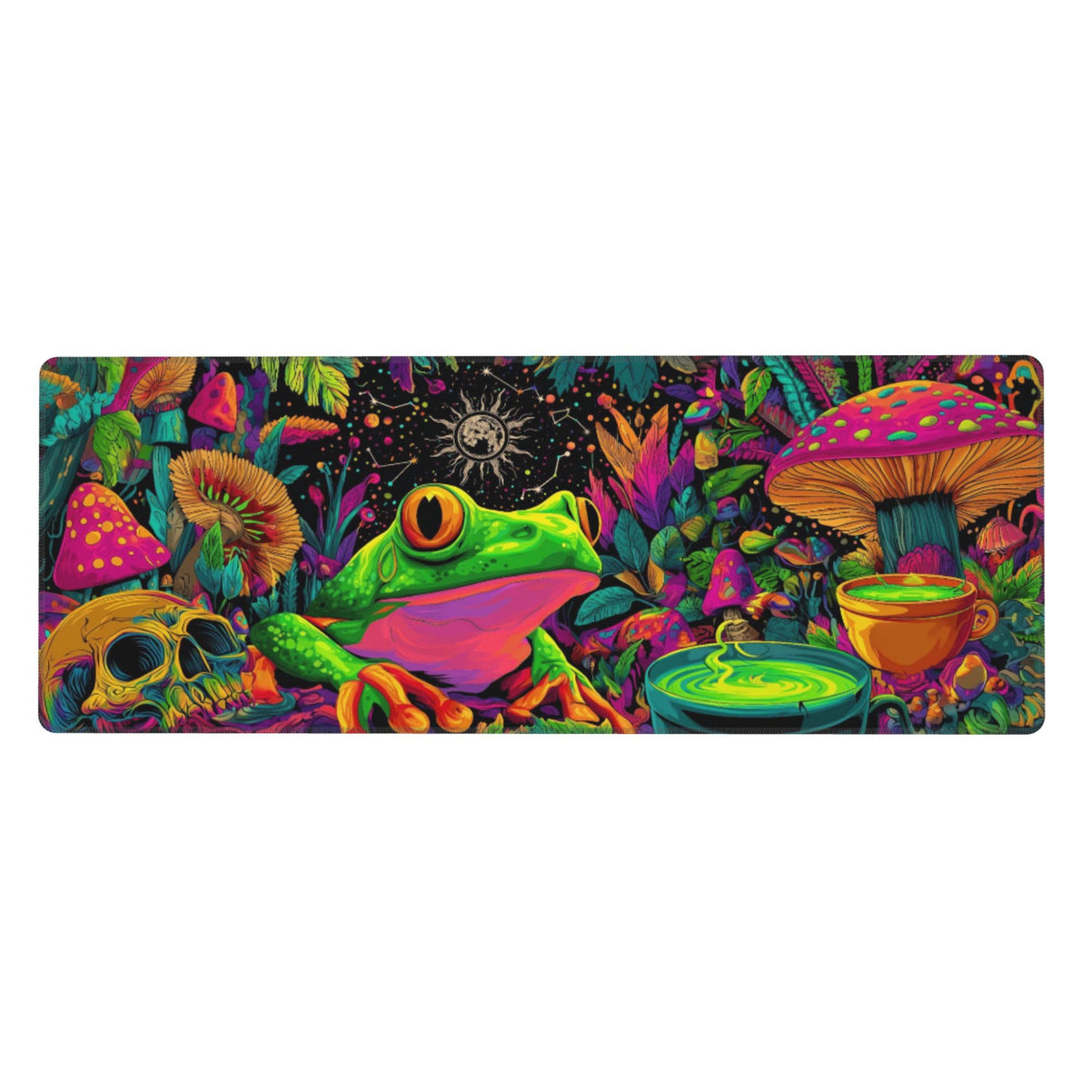 Frog Mushroom Mouse Pad Extended Large Gaming Mouse Pad XL Stitched Edges for Gamer Home Office