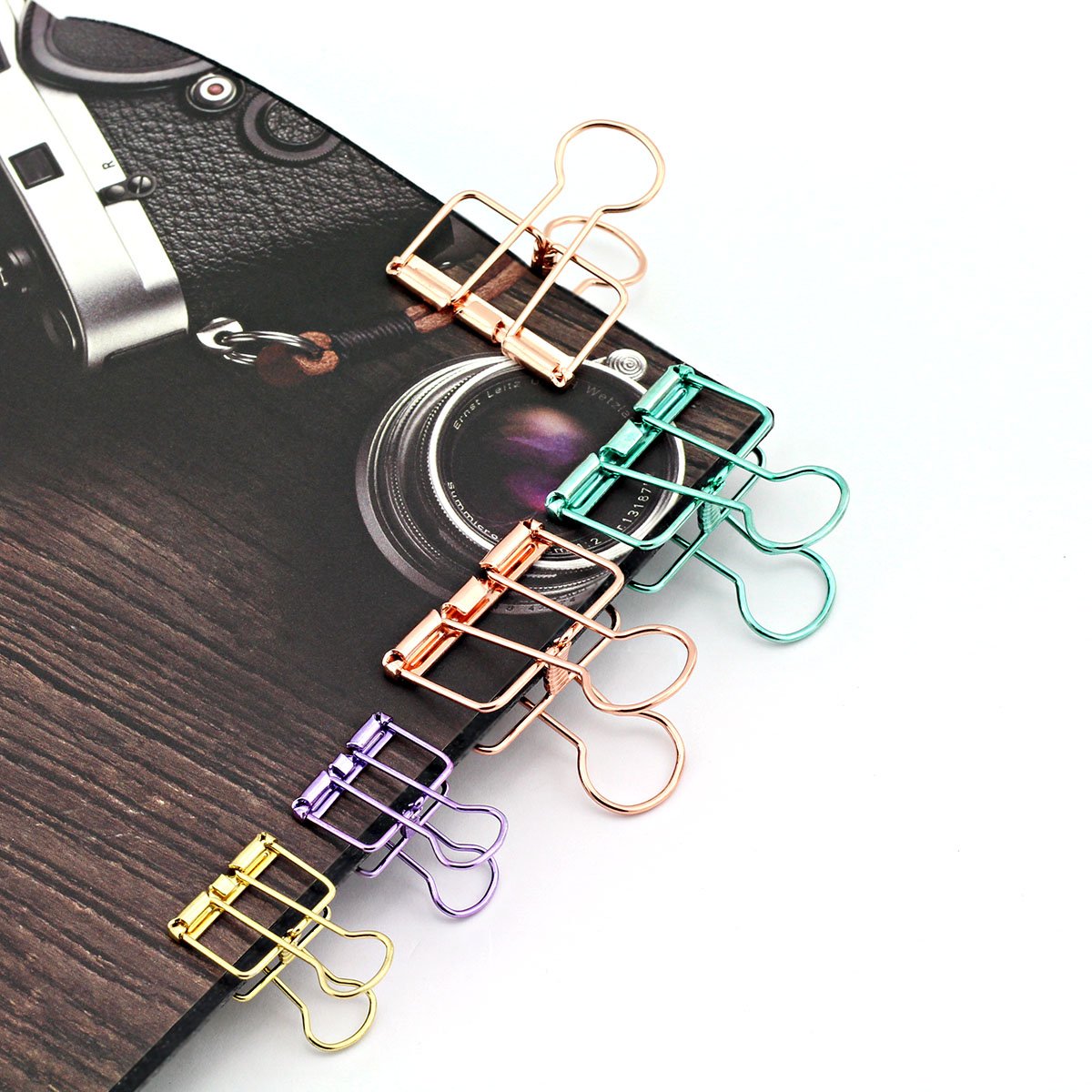 RuiLing 40-Pack Multi-purpose Metal Wire Binder Clip Set,20pcs 2.25 Inch & 20pcs 1.57 Inch Paper