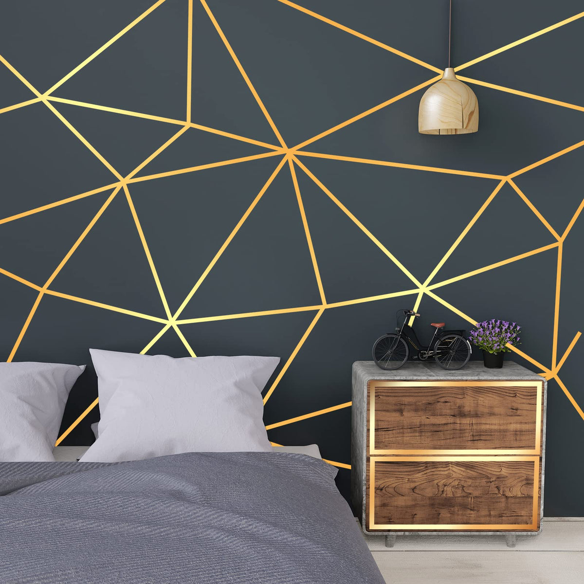 Zonon Gold Washi Tape for Wall Decor Self Adhesive 5/10/15mm
