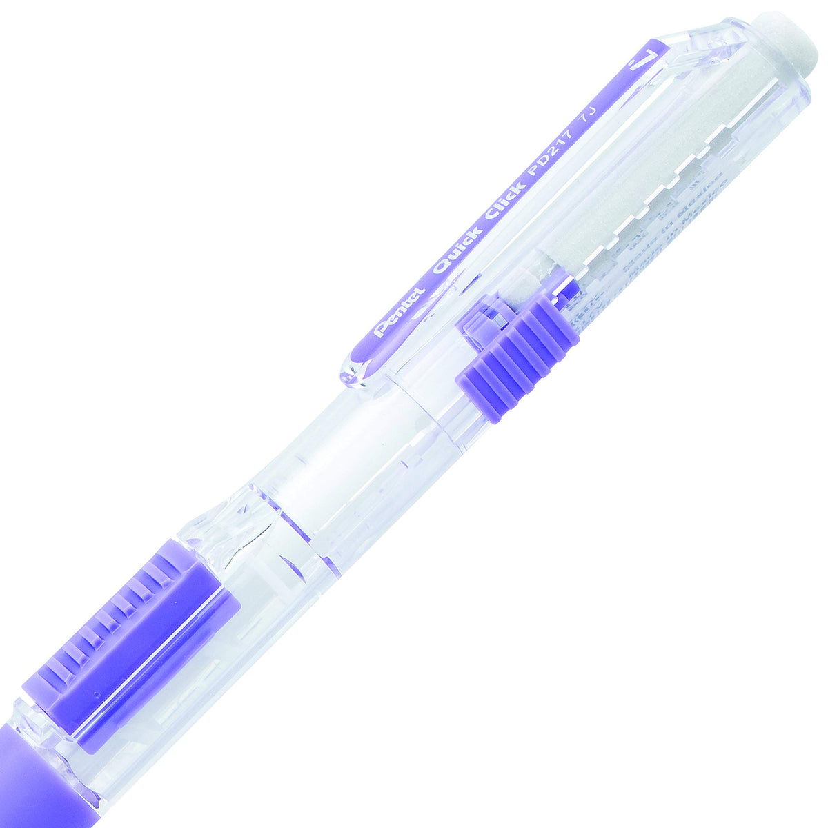 Pentel QUICK CLICK Mechanical Pencil (0.7mm), Violet Barrel, Box of 12 Pencils (PD217V)