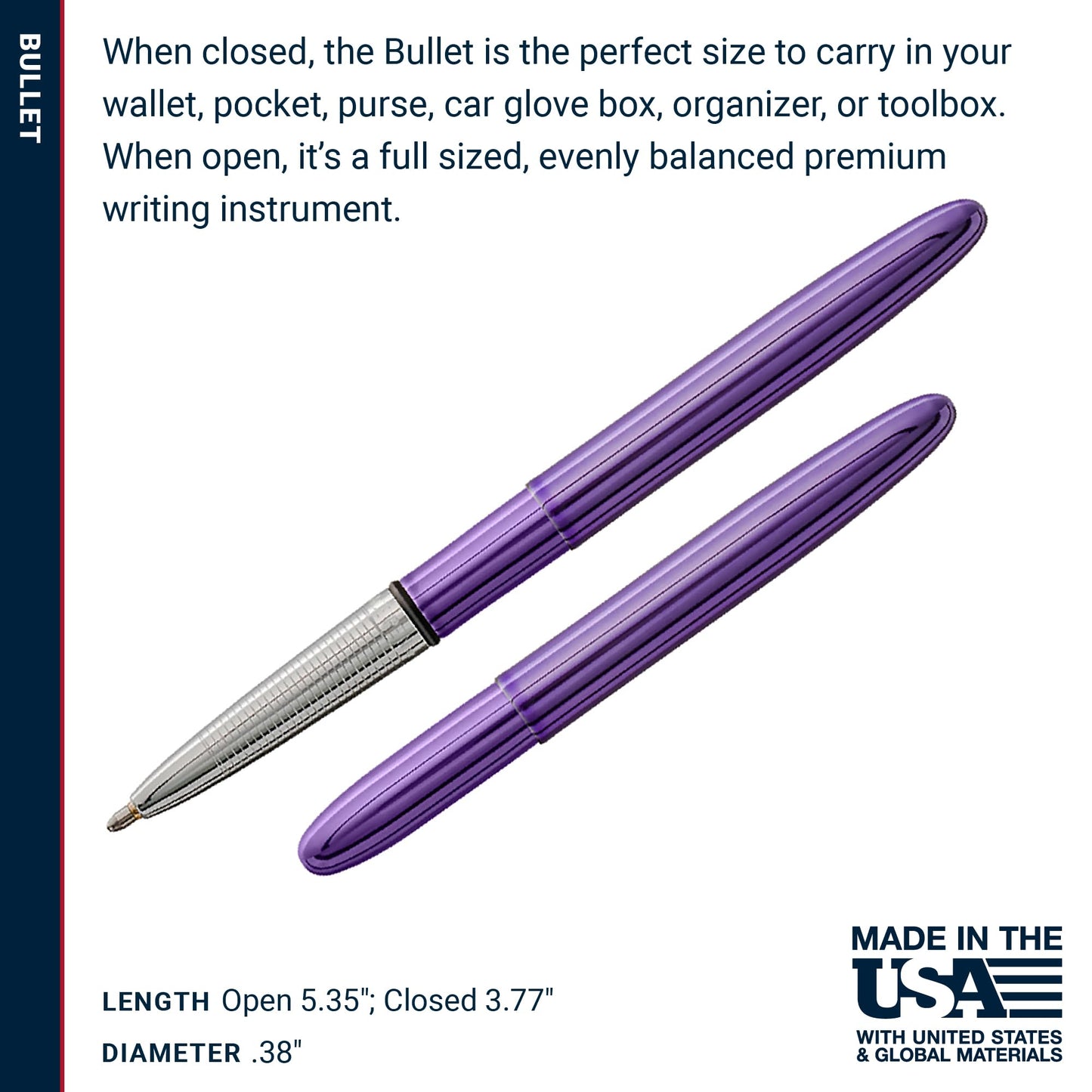 Fisher Space Pen Purple Haze Pressurized Ballpoint Bullet Pen, Gift Box
