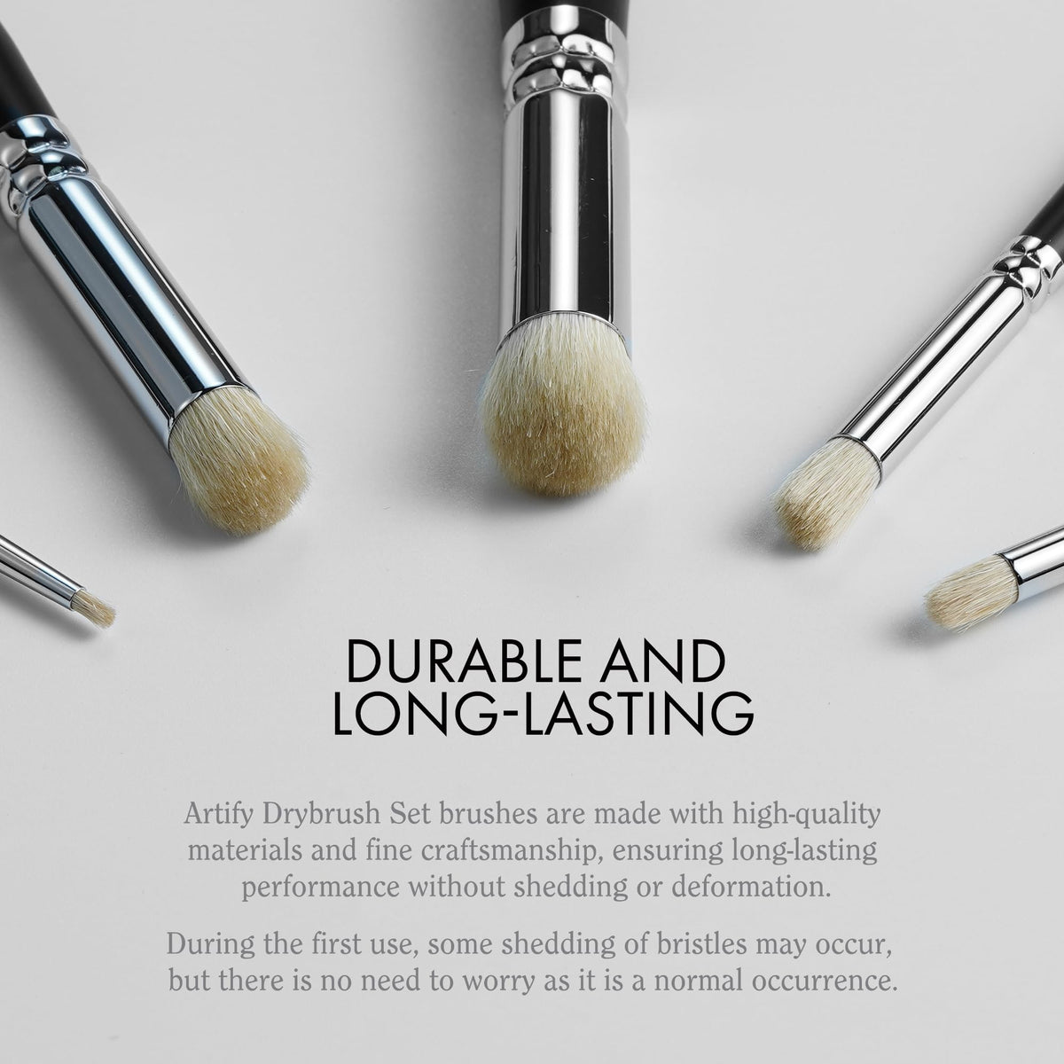 ARTIFY Drybrush Set with Dampening Pad and Brush Soap: 5 Sizes Professional-Grade Dry Brush for