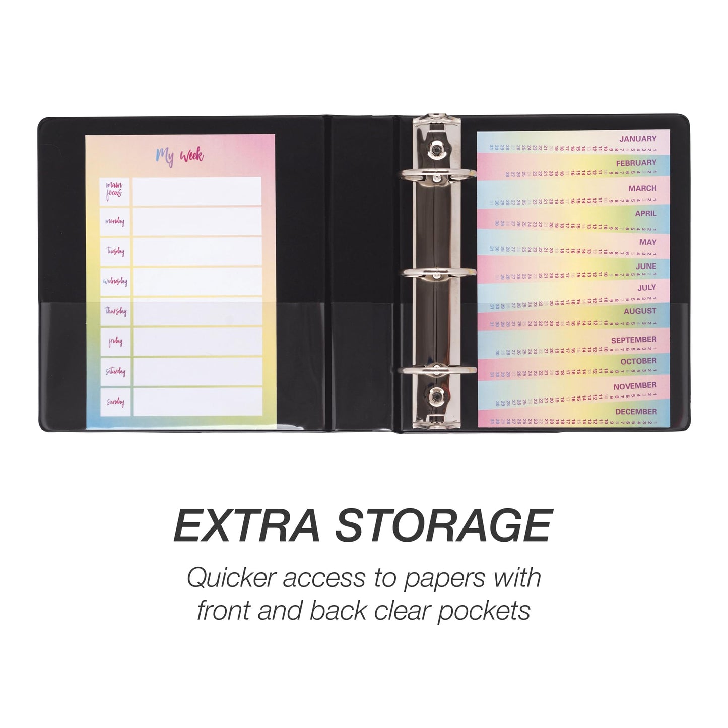 Samsill Economy 1 Inch Mini 3 Ring Binder, Round Ring Binder, Holds 5.5 x 8.5 Inch Documents