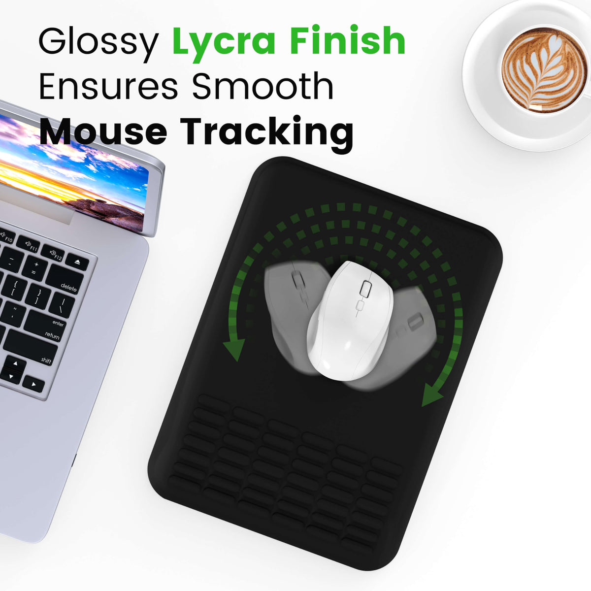 MEKASS Mouse Pad with Wrist Rest, Ergonomic Slope Mousepad for Carpal Tunnel Pain Relief, Memory
