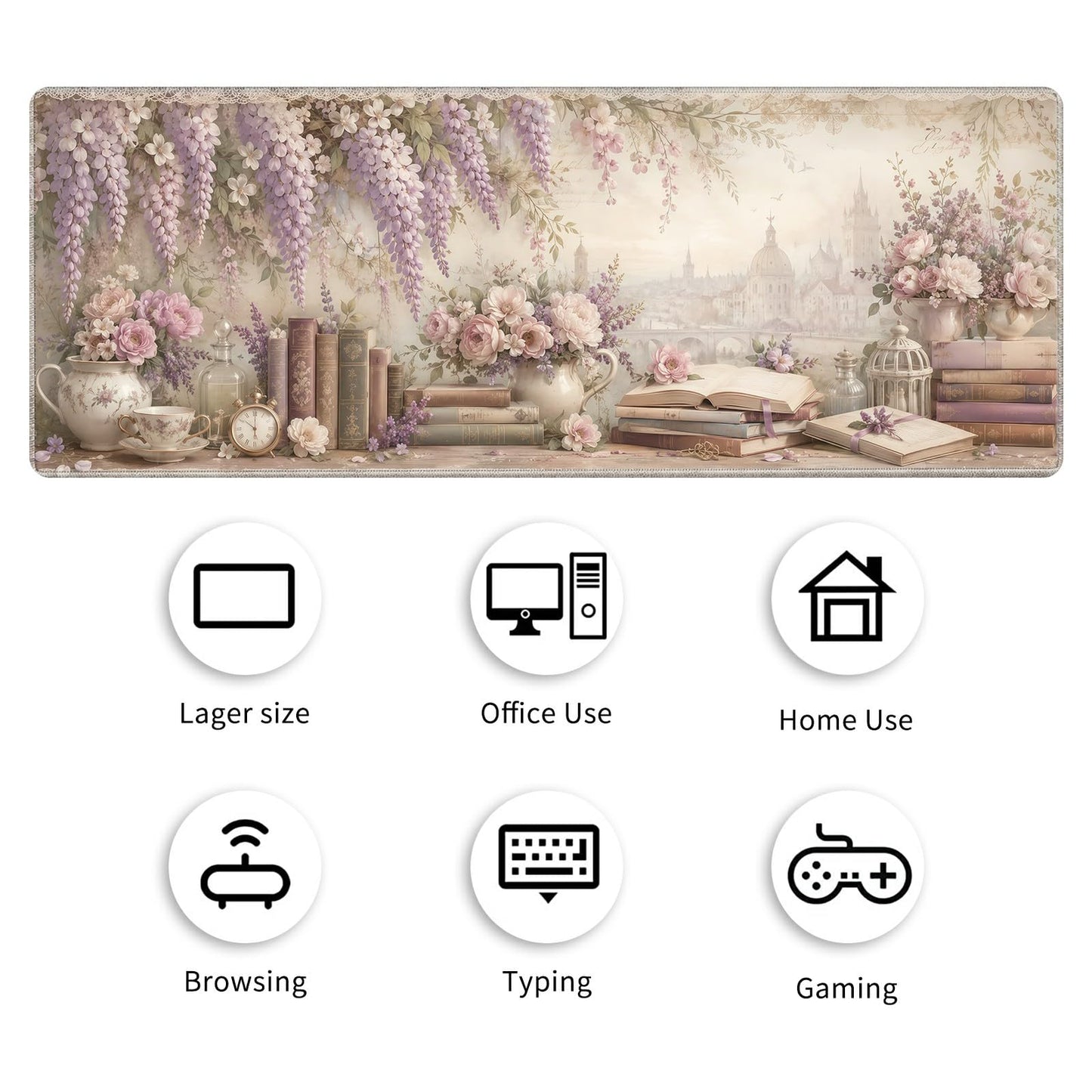 Desk Mat Large Gaming Mouse Pad + Coaster