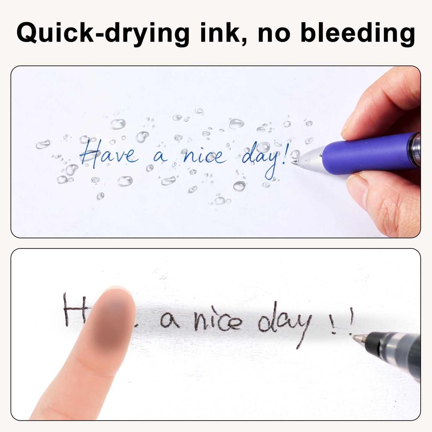 deli Gel Pens, 50 Pcs Pens Blue Ink, Retractable Medium Point Pen 0.7mm