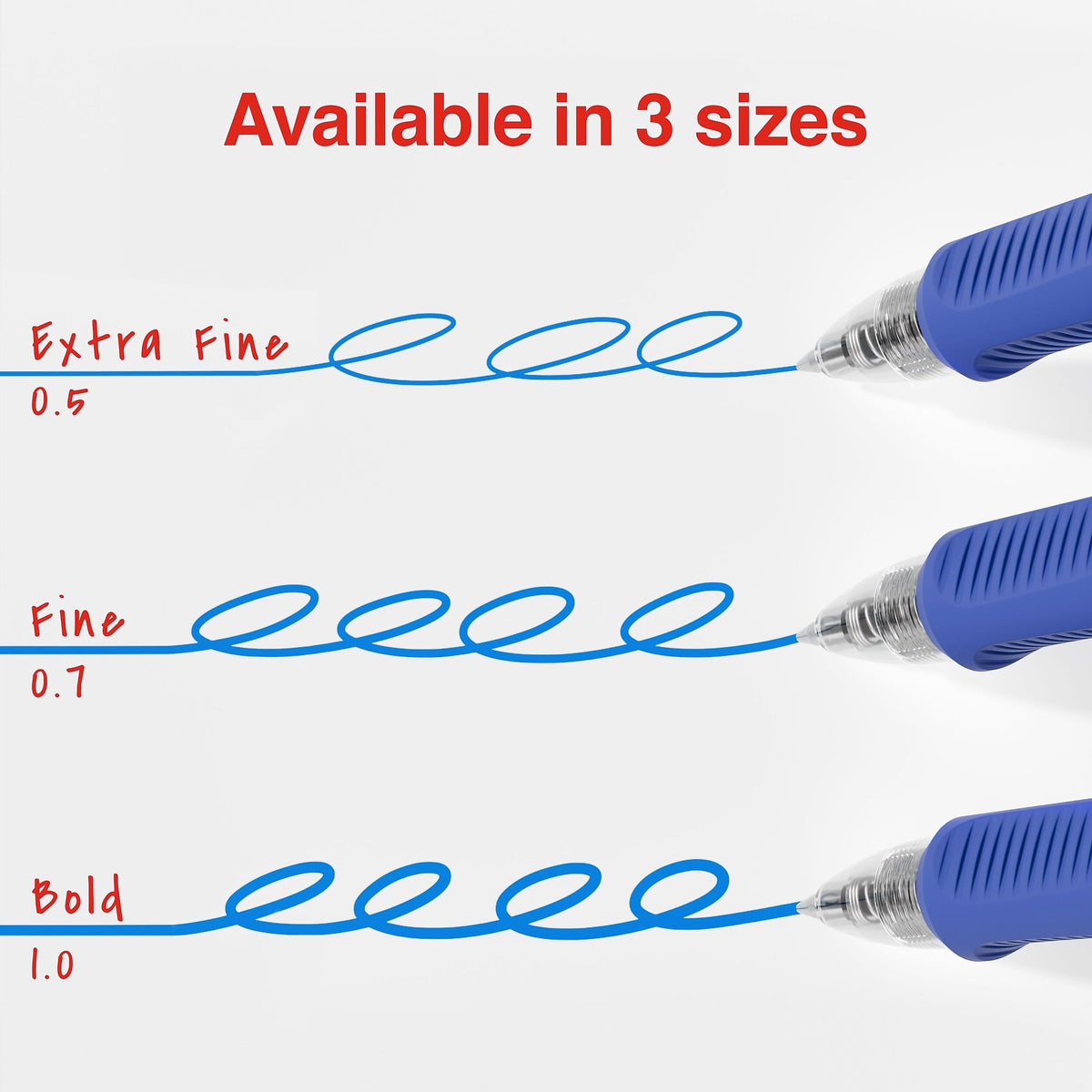 STAPLES ProGel™ Retractable Gel Pen, Fine Point, 0.7mm, Blue Ink, 2/Pack