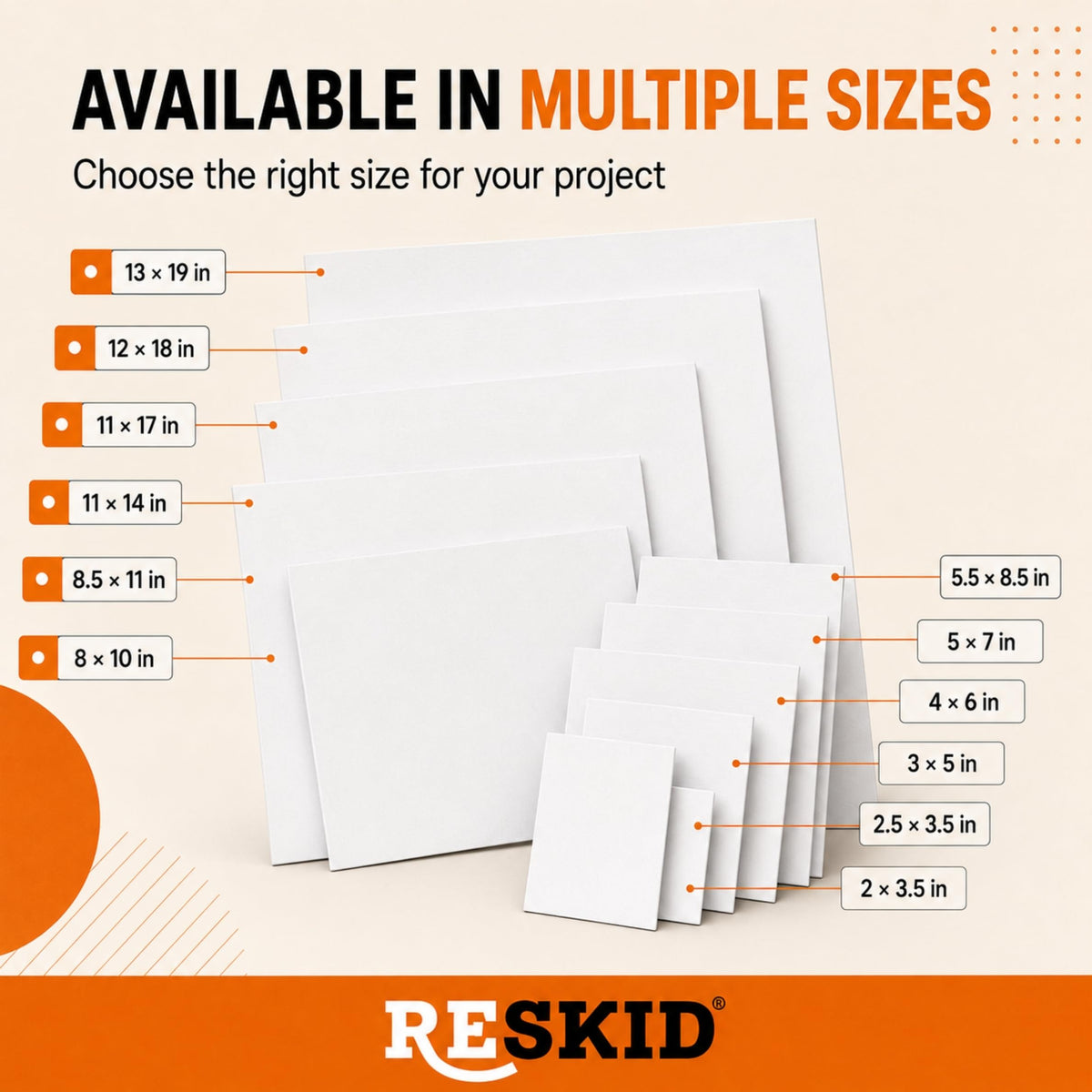 Reskid Heavyweight Index Cards on 80lb Cardstock – 12x18, 200 Sheets