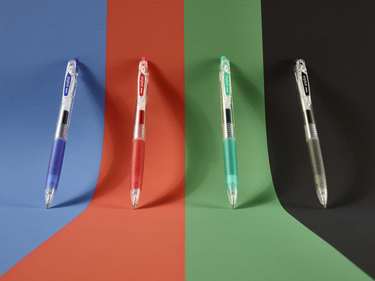 PILOT - Set of 6 Pop'Lol - Gel Ink Roller - Printable and Refillable - Smooth Writing - Blue