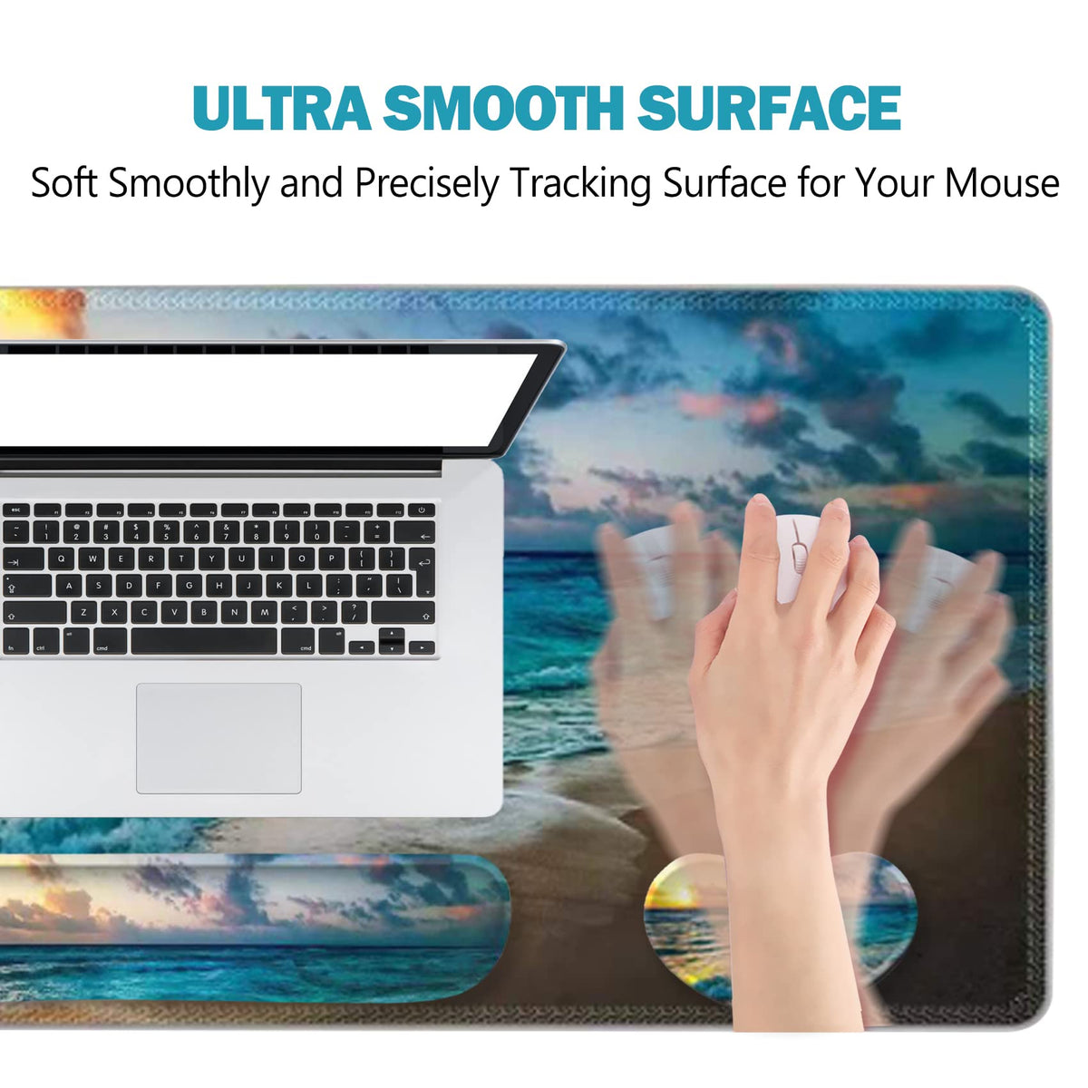 ToLuLu Mouse Pad, Memory Foam Ergonomic Keyboard Mouse Wrist Rest Support