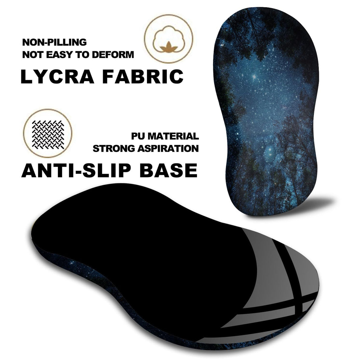 KUOSGM Mouse Pad Wrist Support, Ergonomic Mouse Pad with Massage Dot, Comfortable Computer Mouse