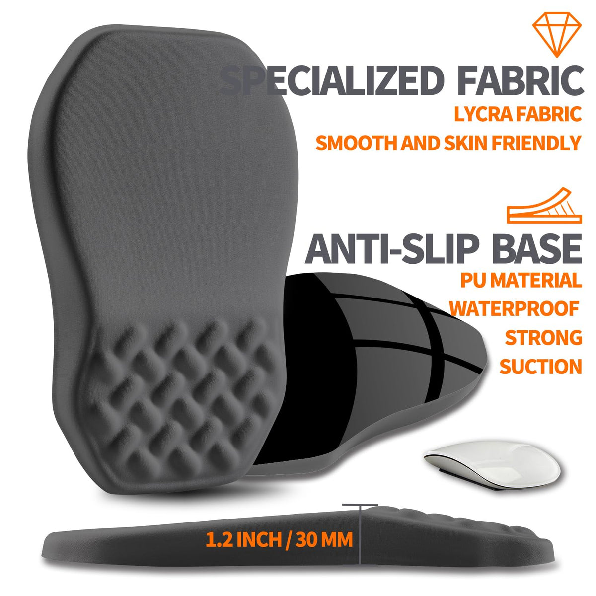 Armanza Ergonomic Slope Mouse Pad Wrist Support, Wrist Rest Mousepad for Carpal Tunnel Pain Relief