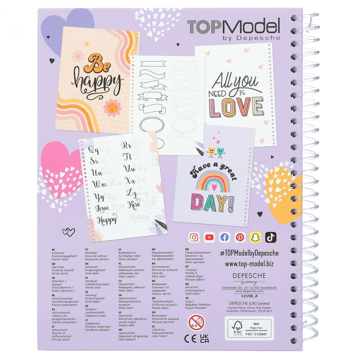 Depesche TOPModel - Colouring Book Set Handlettering (0412158)