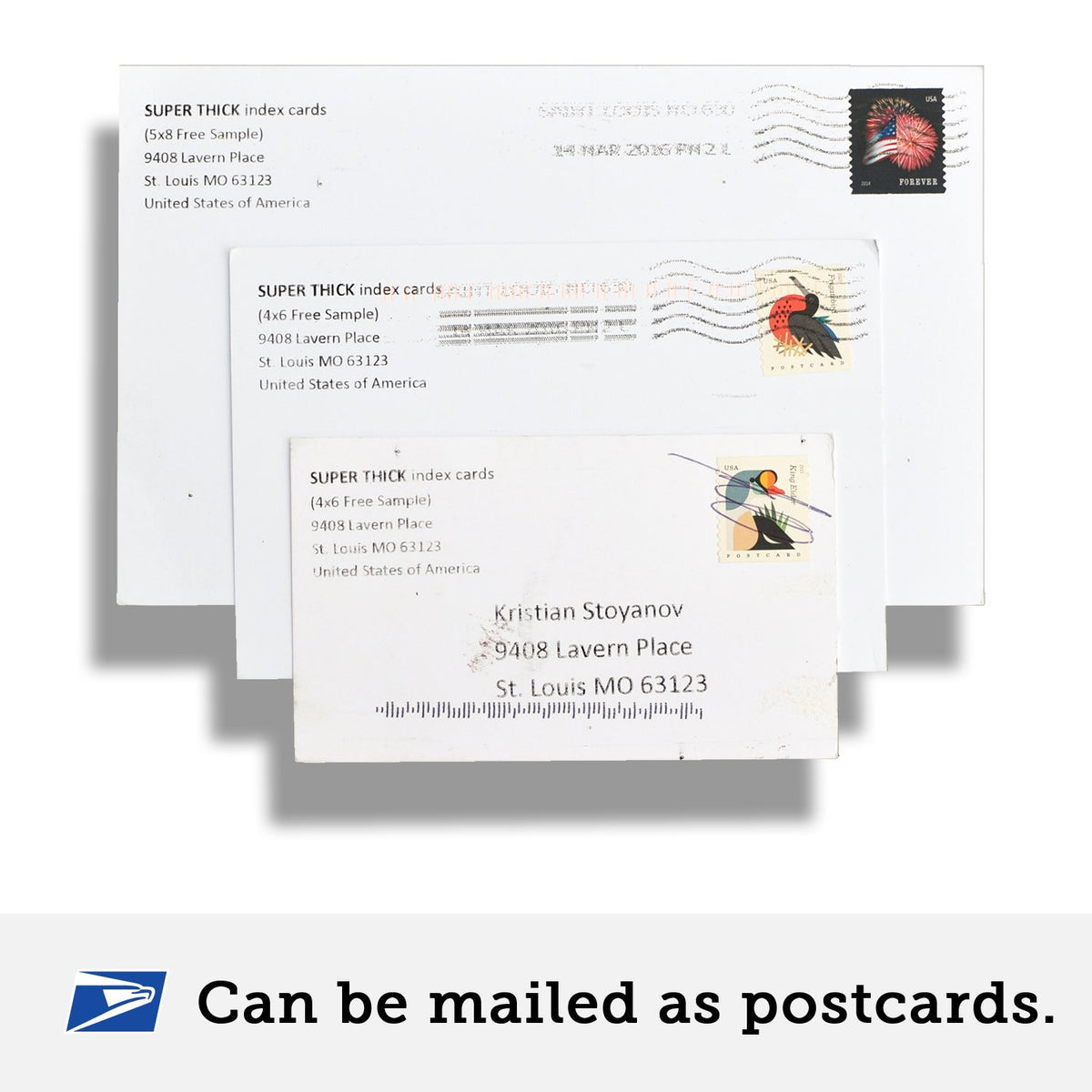 1,000 SUPER THICK index cards/ 5"x8" / 14pt (0.014") 100lb cardstock/BLANK un-ruled/archival