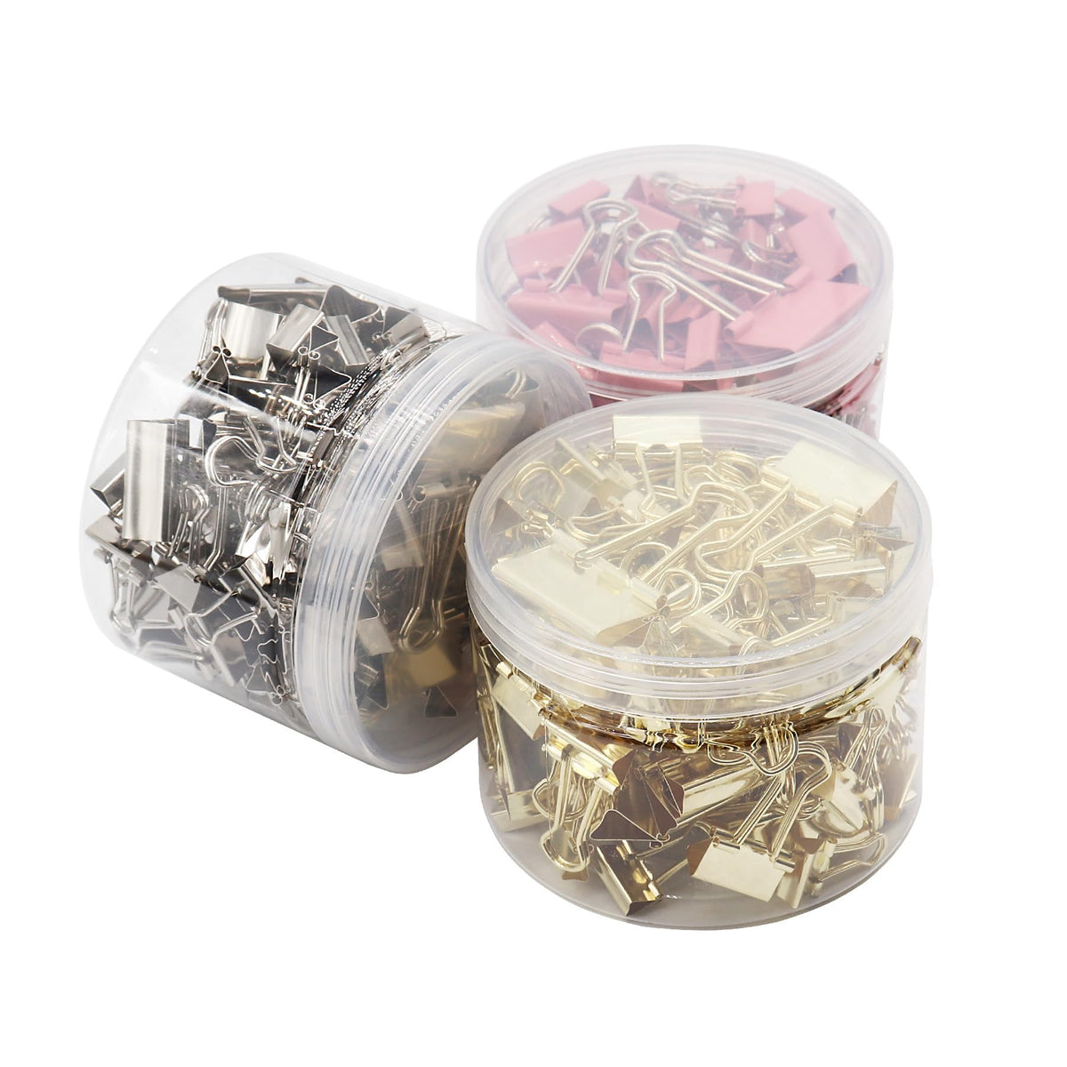 Binder Clip Paper Clamps, Assorted Sizes (Mini, Small, Medium, Large), 100 Pcs Clips for Office