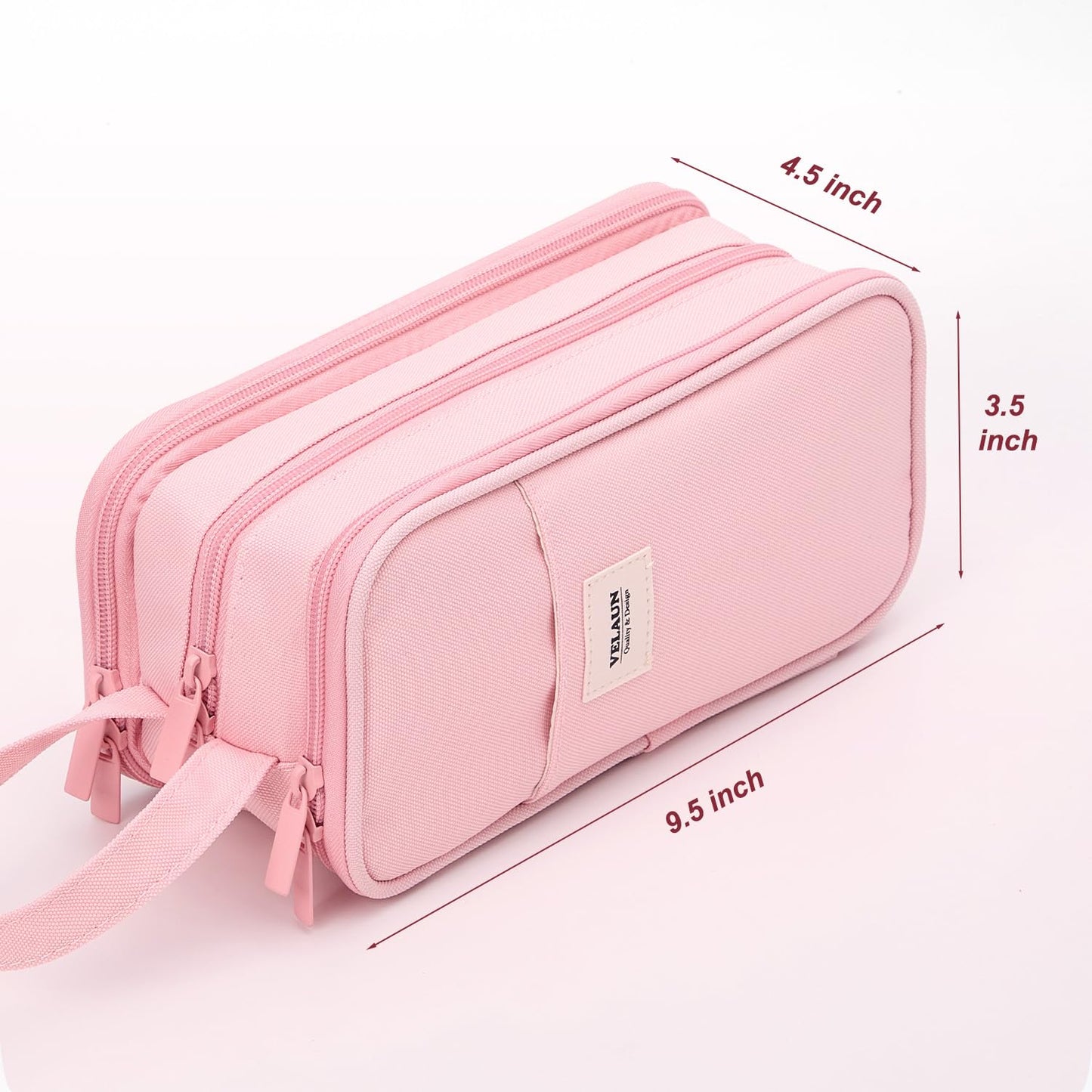 VELAUN Pencil Case Pouch, Large Capacity Pencil Box Bag, Aesthetic Pen Organizer for School